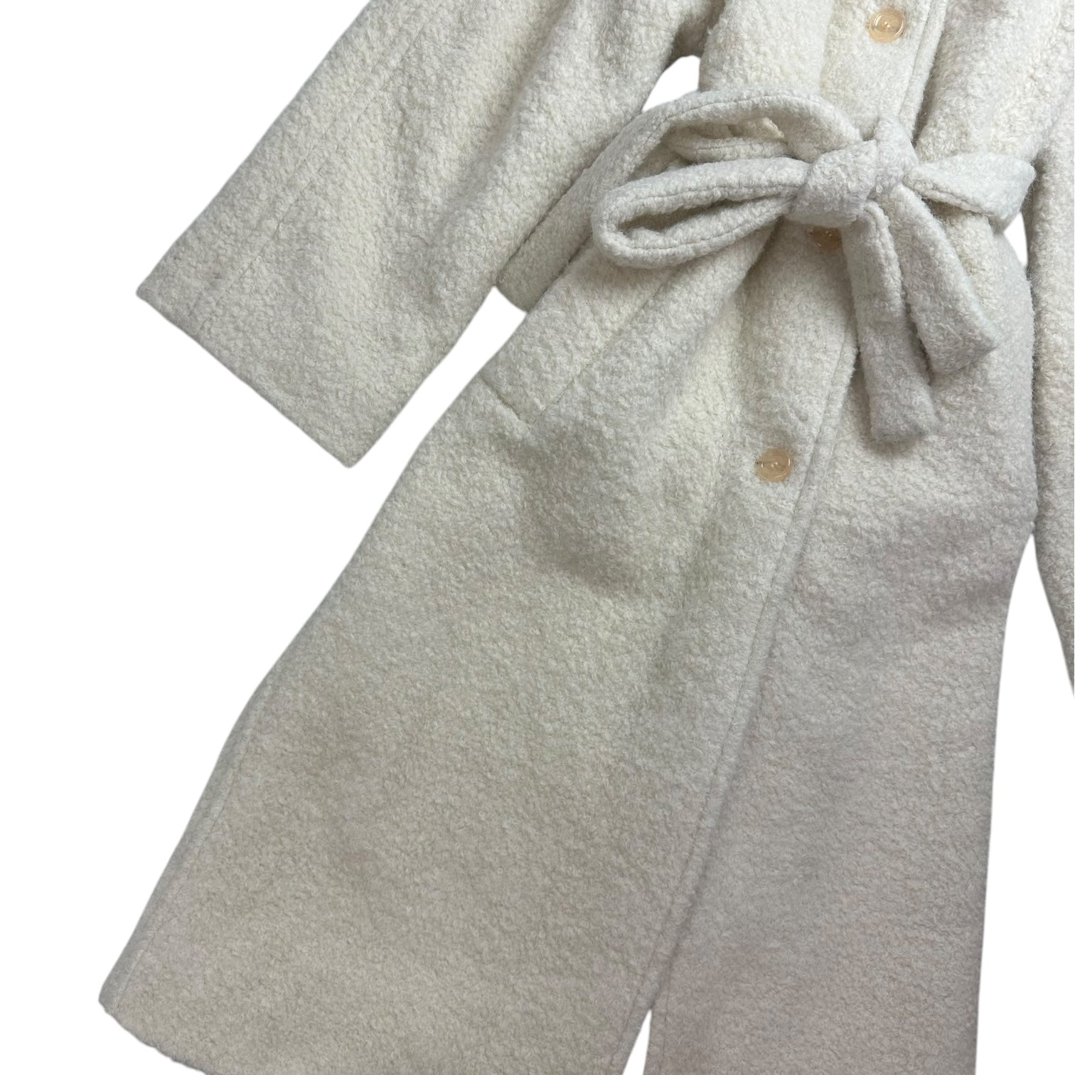 Acne Studios Teddy Coat White