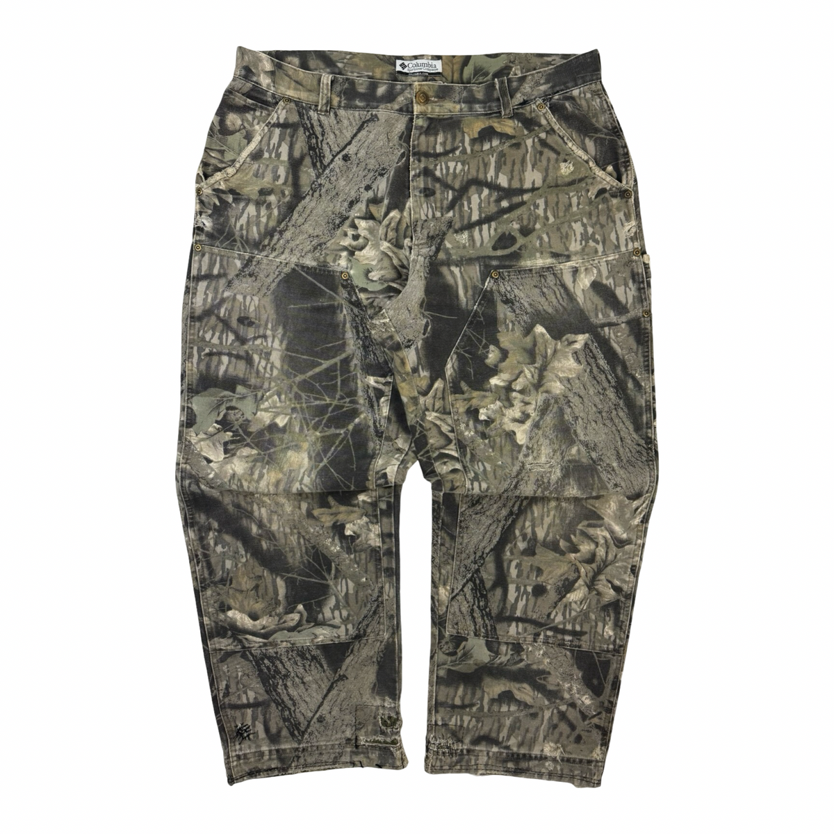 Vintage Columbia Realtree Double Knee Riveted Carpenter Bottoms
