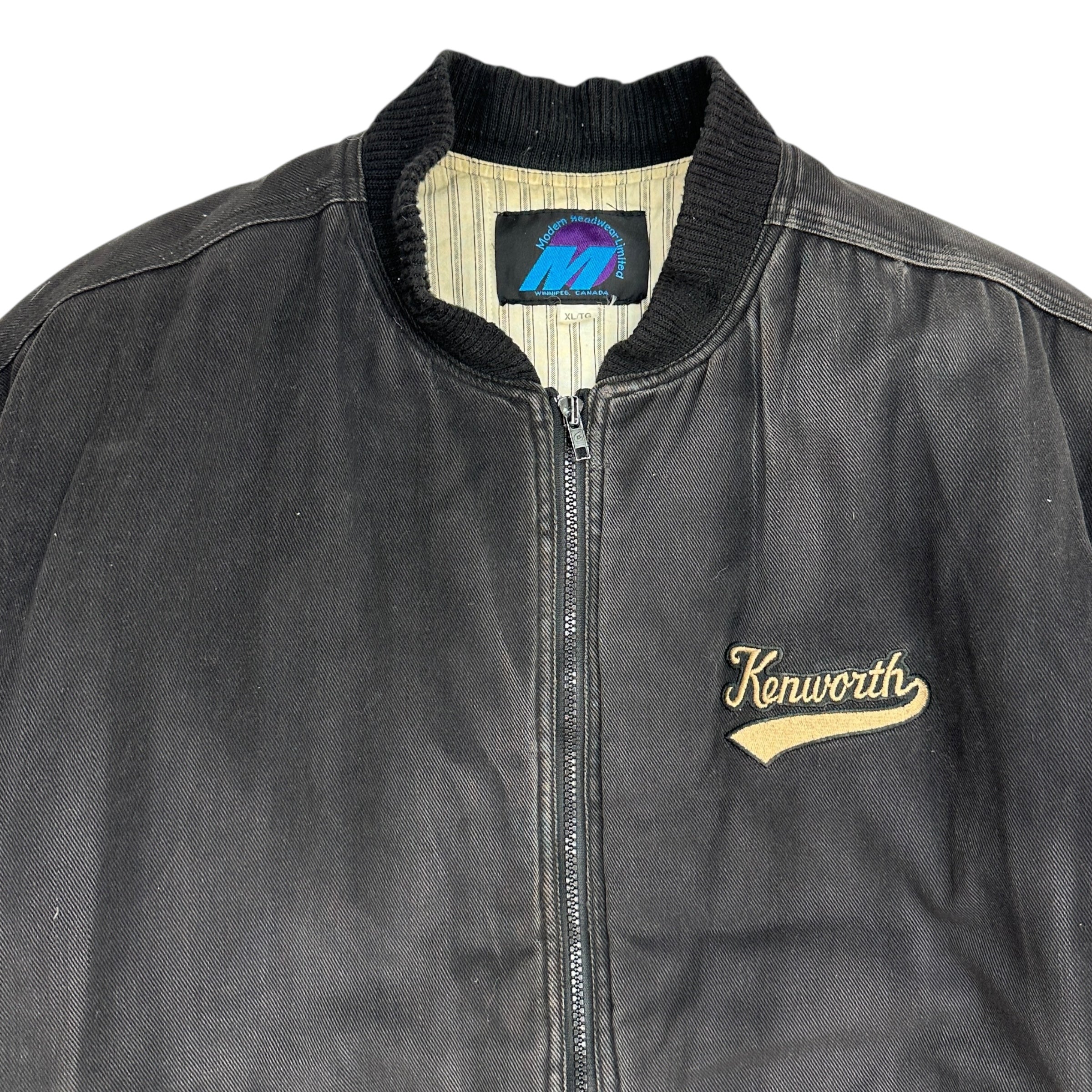 Vintage Kenworth Trucking Varsity Jacket Black/Tan