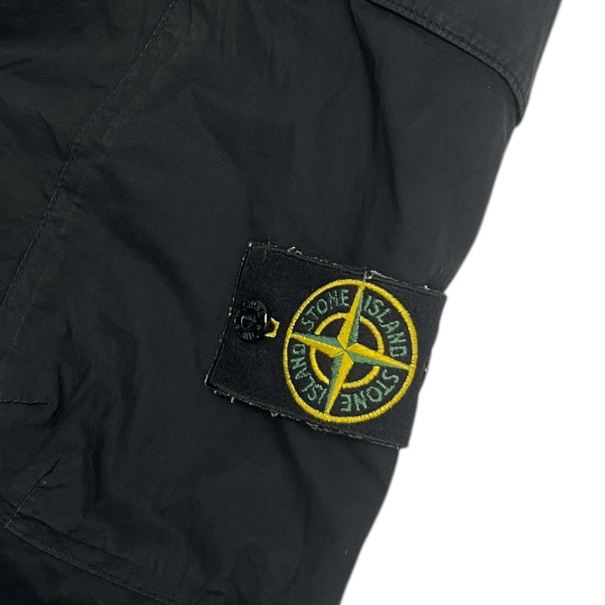Stone Island Compass Patch Cargo Joggers Black