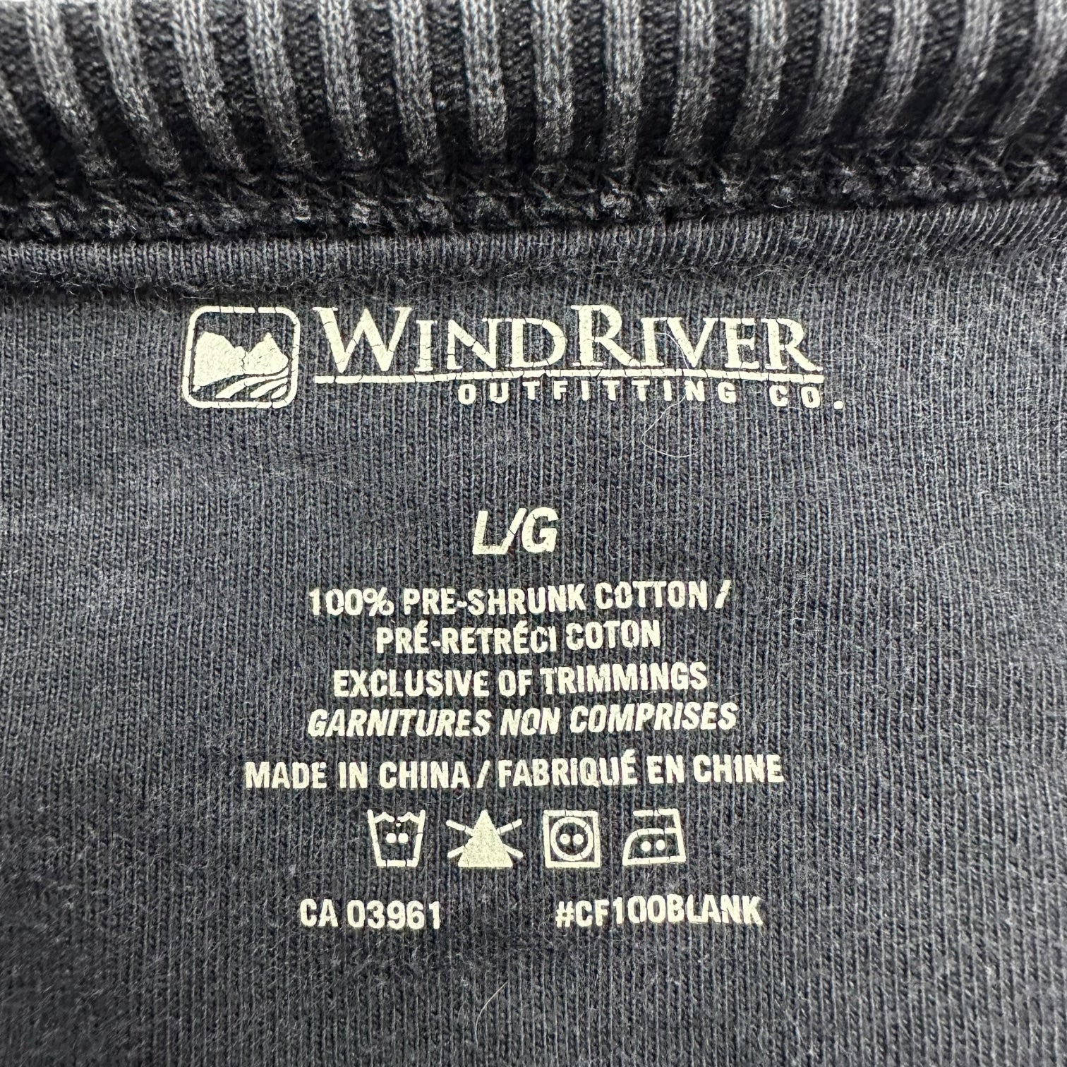 Vintage Wind River Blank Crewneck Black