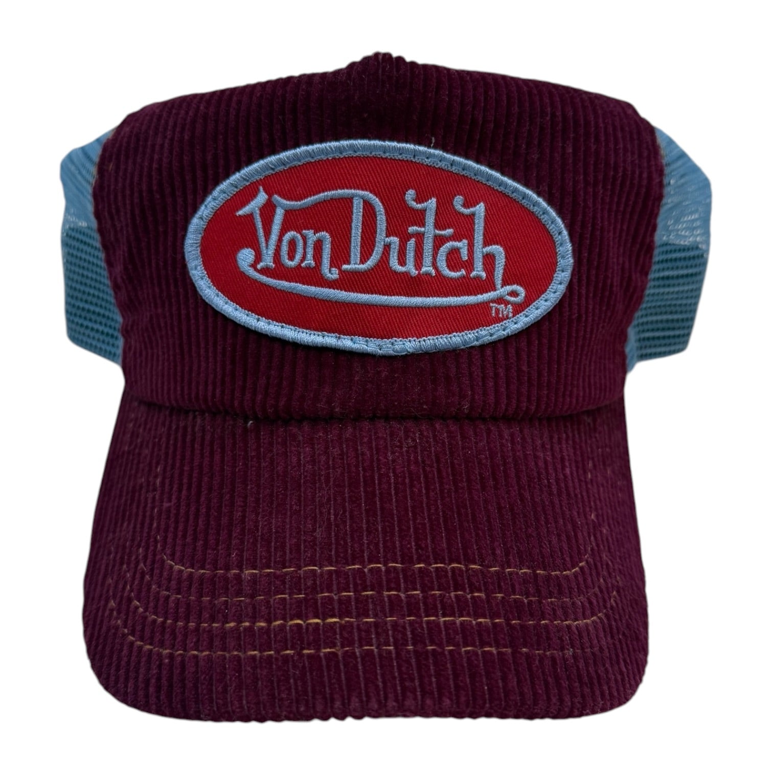 Vintage Y2K Von Dutch Trucker Hat Corduroy