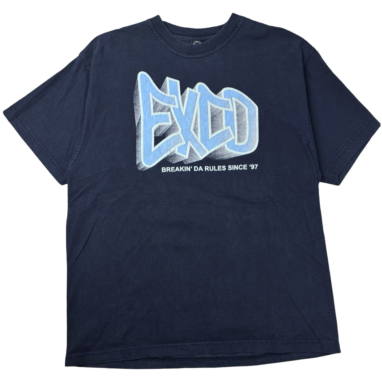 Vintage Y2K Exco “Breakin Da Rules-“ T-Shirt Navy