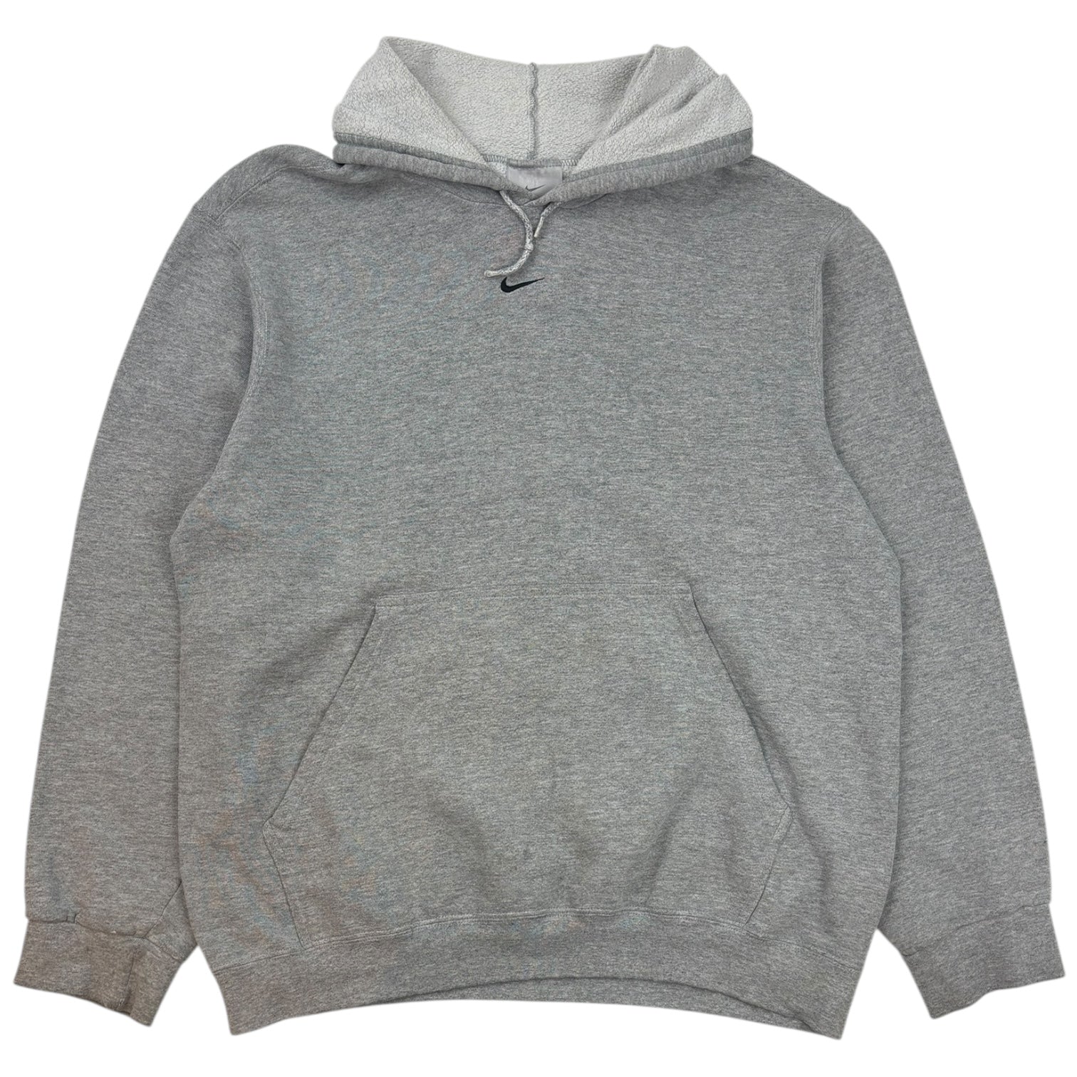 Vintage Y2K Nike Centre Swoosh Logo Hoodie Grey