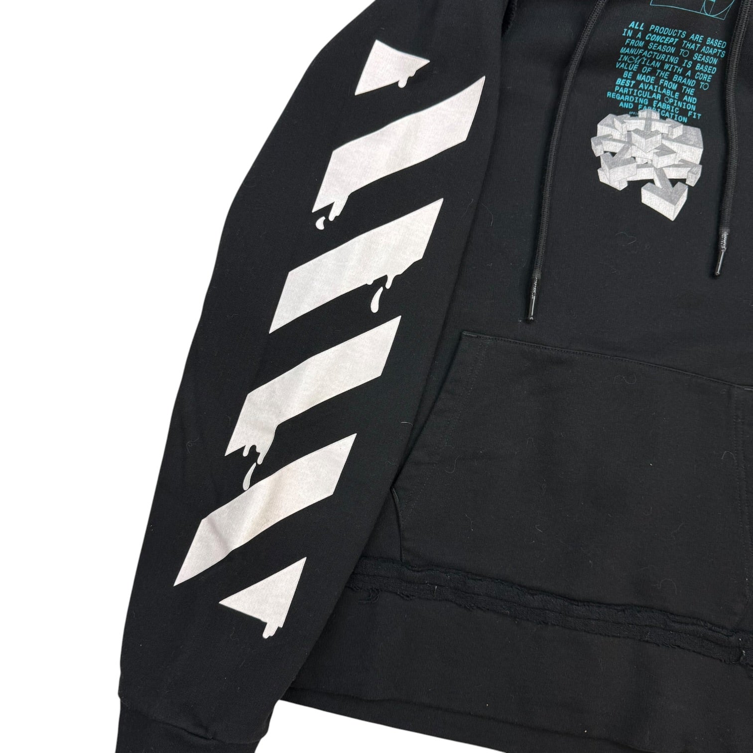 Off-White Dripping Arrows Incompiuto Hoodie Black
