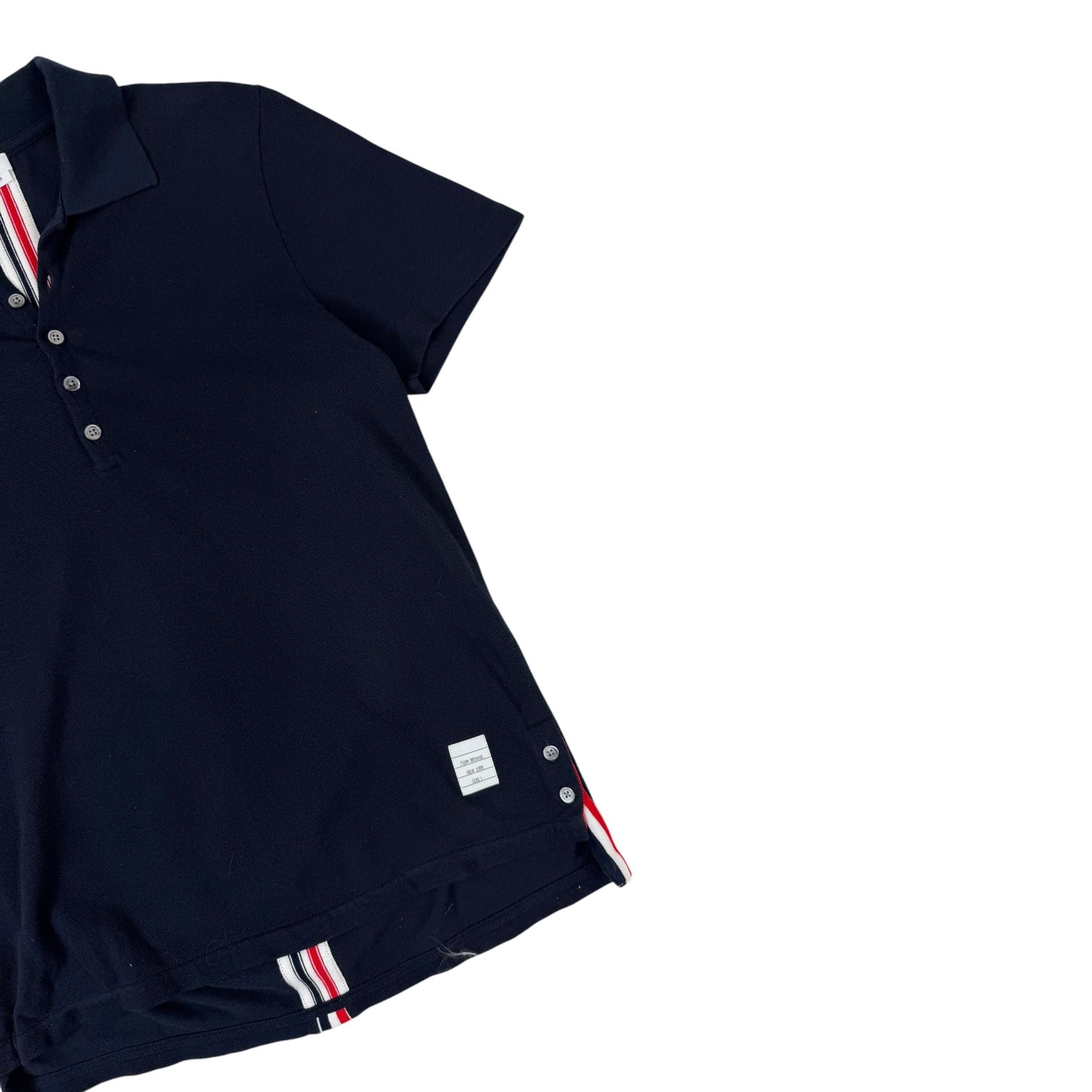 Thom Browne Piqué Polo Navy
