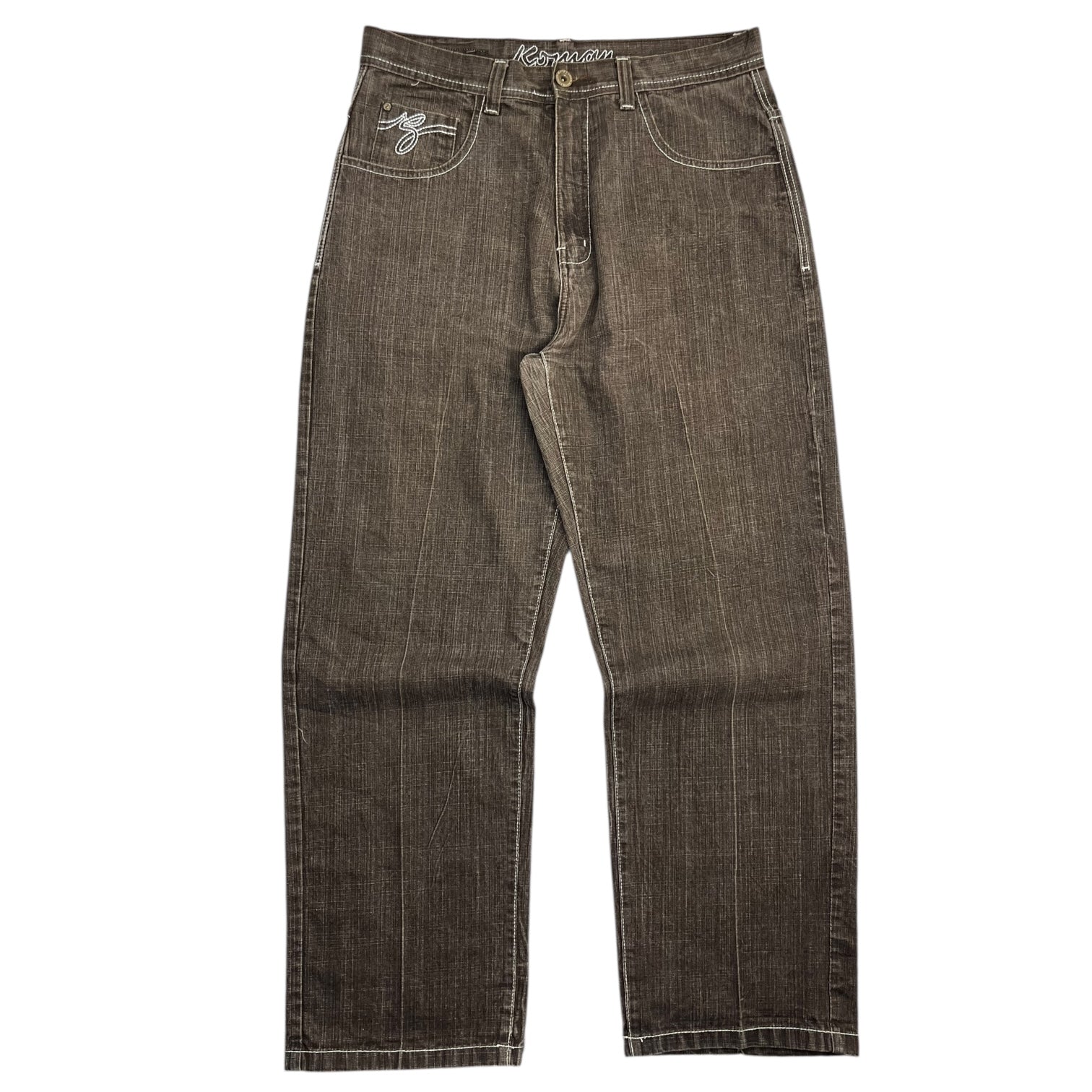 Vintage Y2K Koman Baggy Jeans Brown/Rust