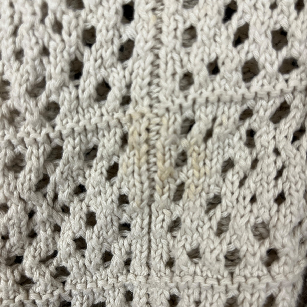 Stussy Crochet Button-Up Shirt Cream