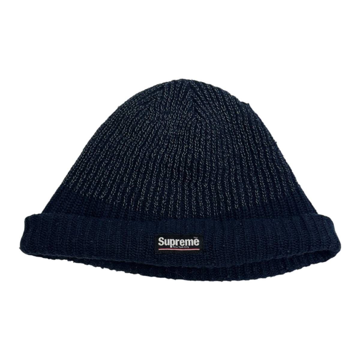 Supreme Rib Knit Beanie Navy