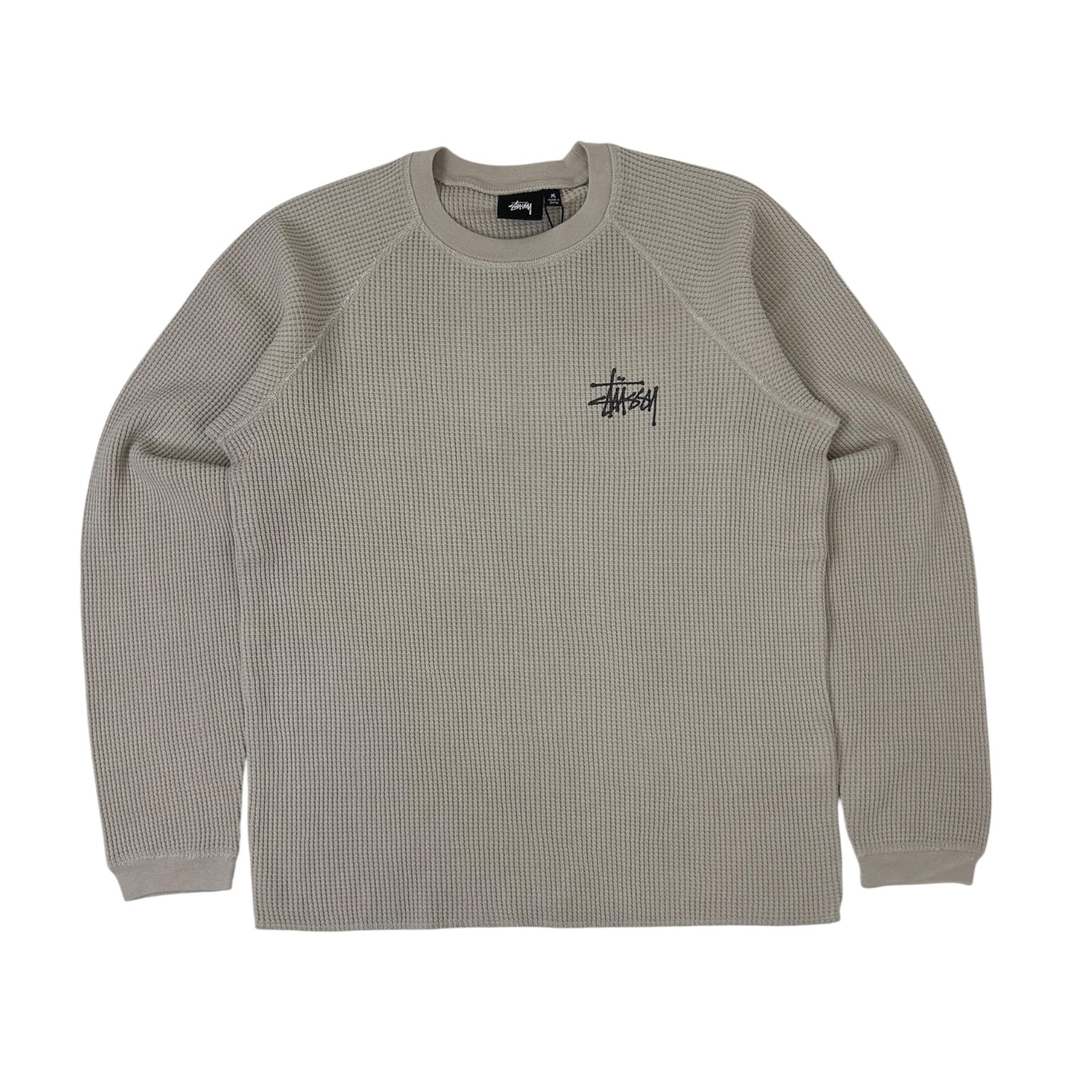 Stussy Raglan Thermal Long Sleeve Bone