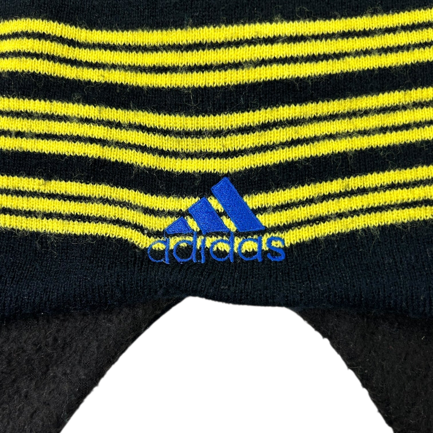 Vintage Adidas Ear Muff Beanie Black/Yellow
