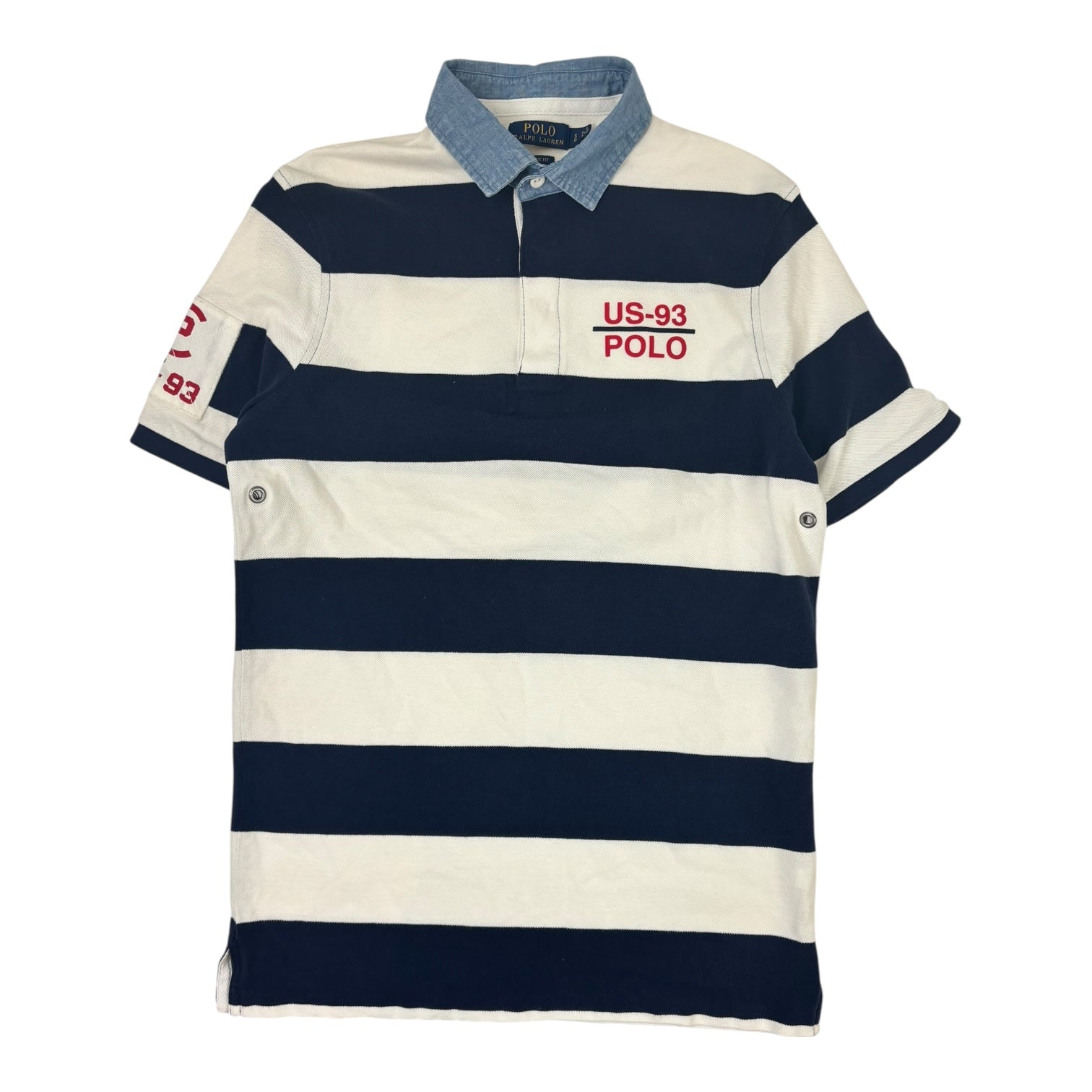 Polo Ralph Lauren CP RL-93 Nautical Striped Polo T-Shirt White