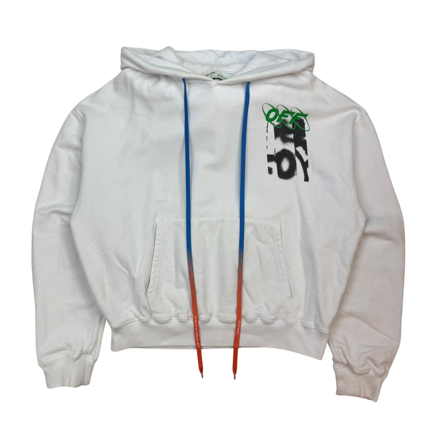 Off-White Spray Blurred Hoodie White