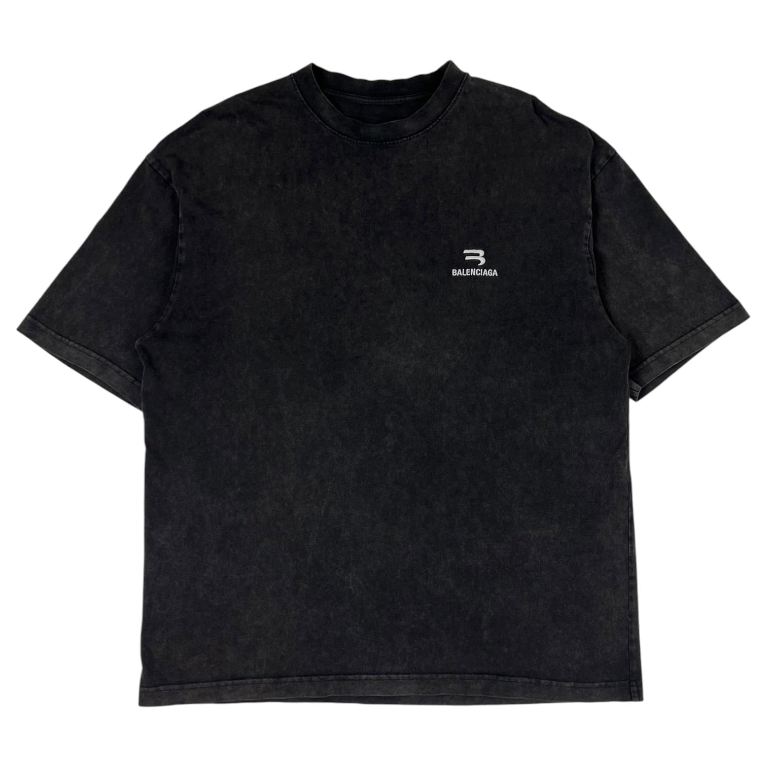 Balenciaga Sporty B Medium-Fit T-Shirt Grey