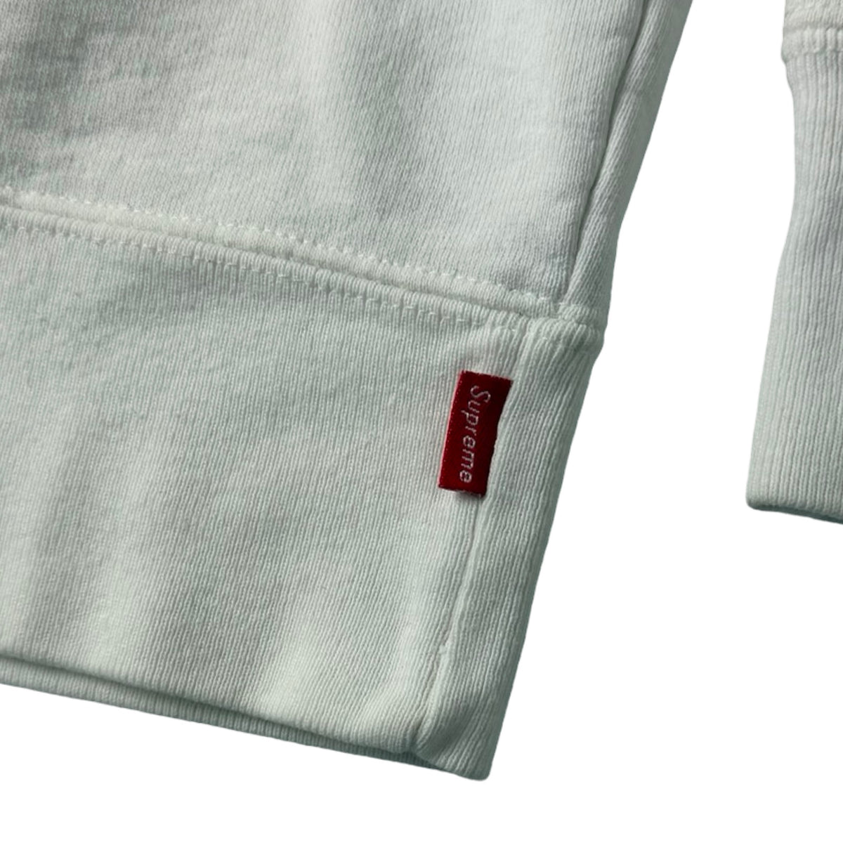 Supreme Zig Zag Stitch Panel Crewneck White