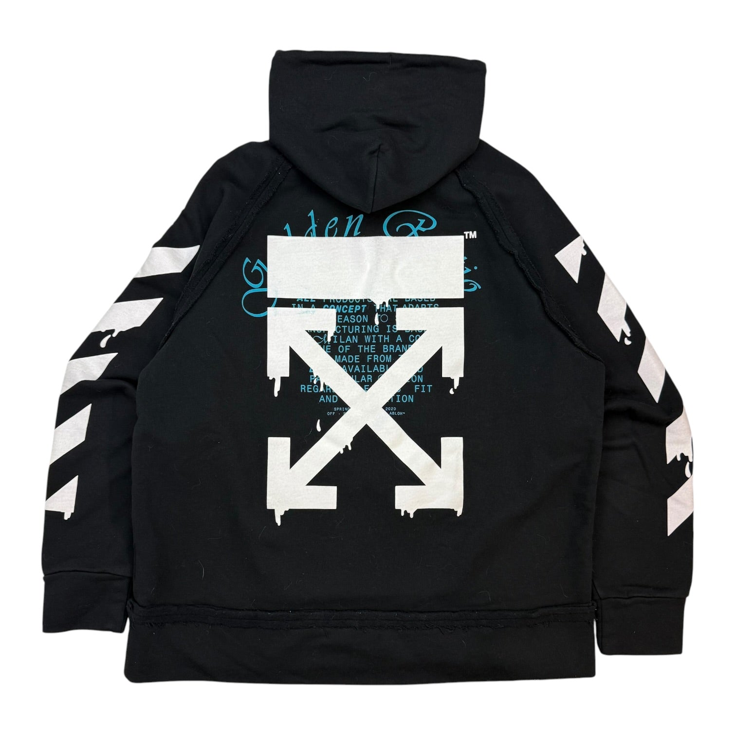 Off-White Dripping Arrows Incompiuto Hoodie Black