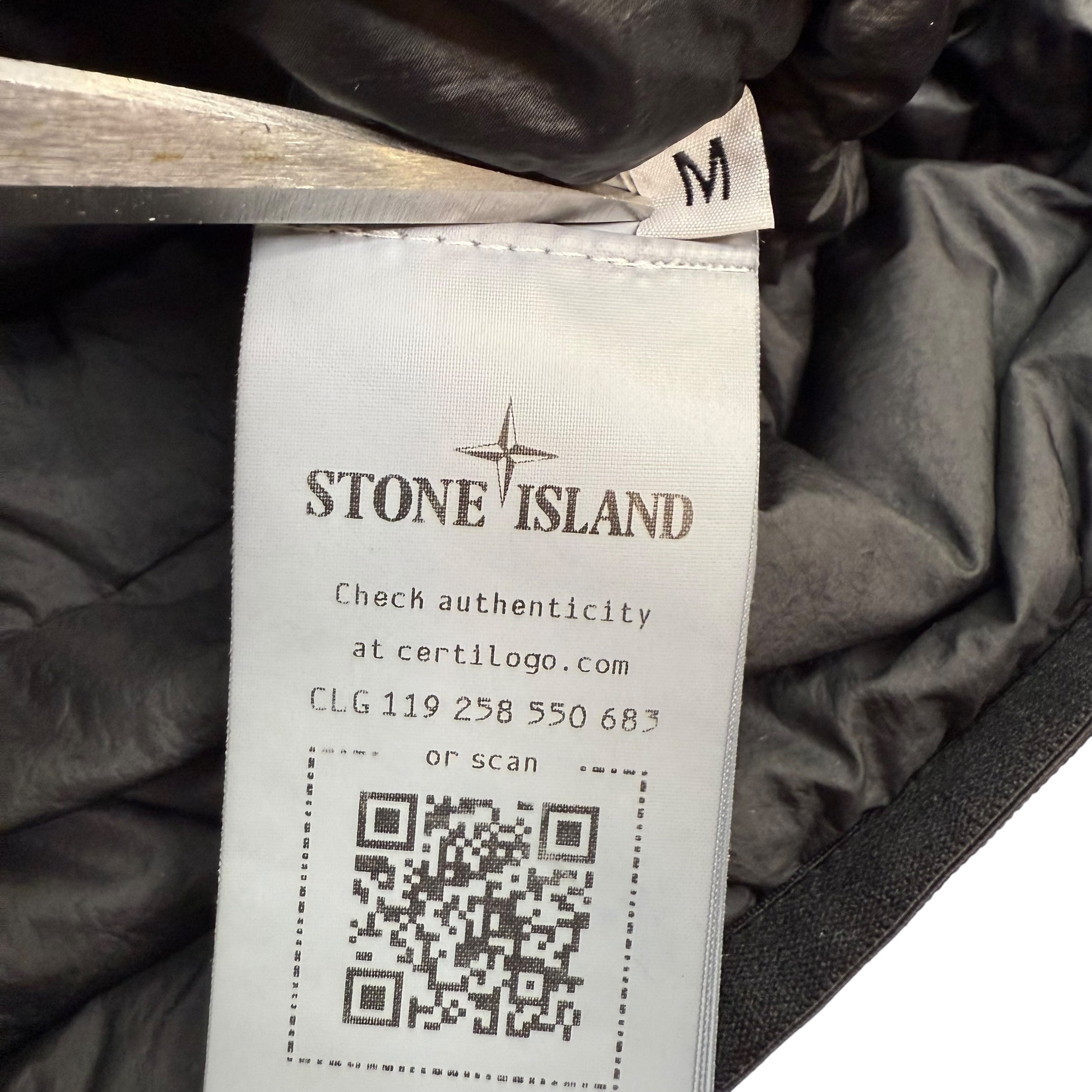 Stone Island Loom Woven Nylon Down Jacket Black