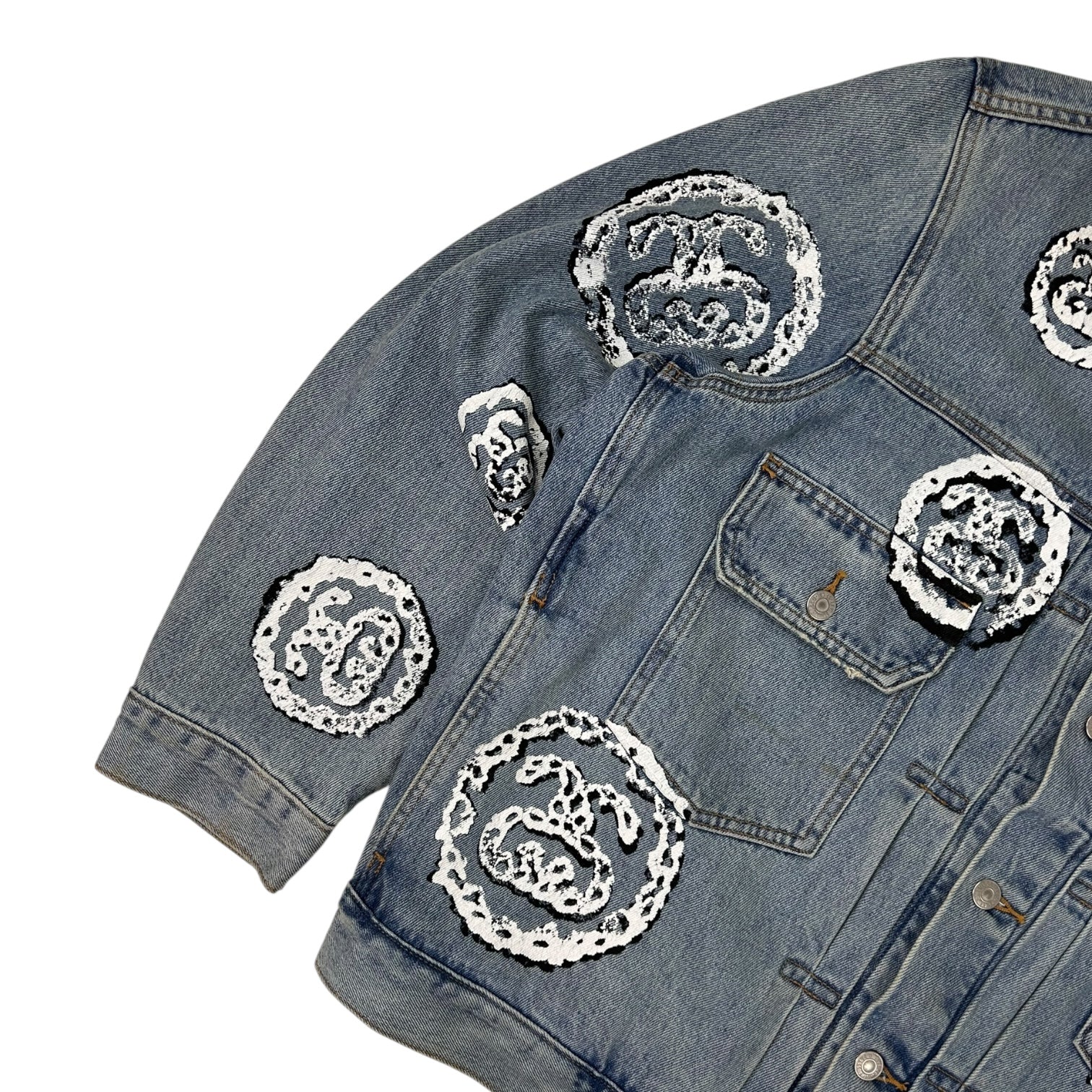 Stussy X Denim Tears Denim Jacket Light Wash