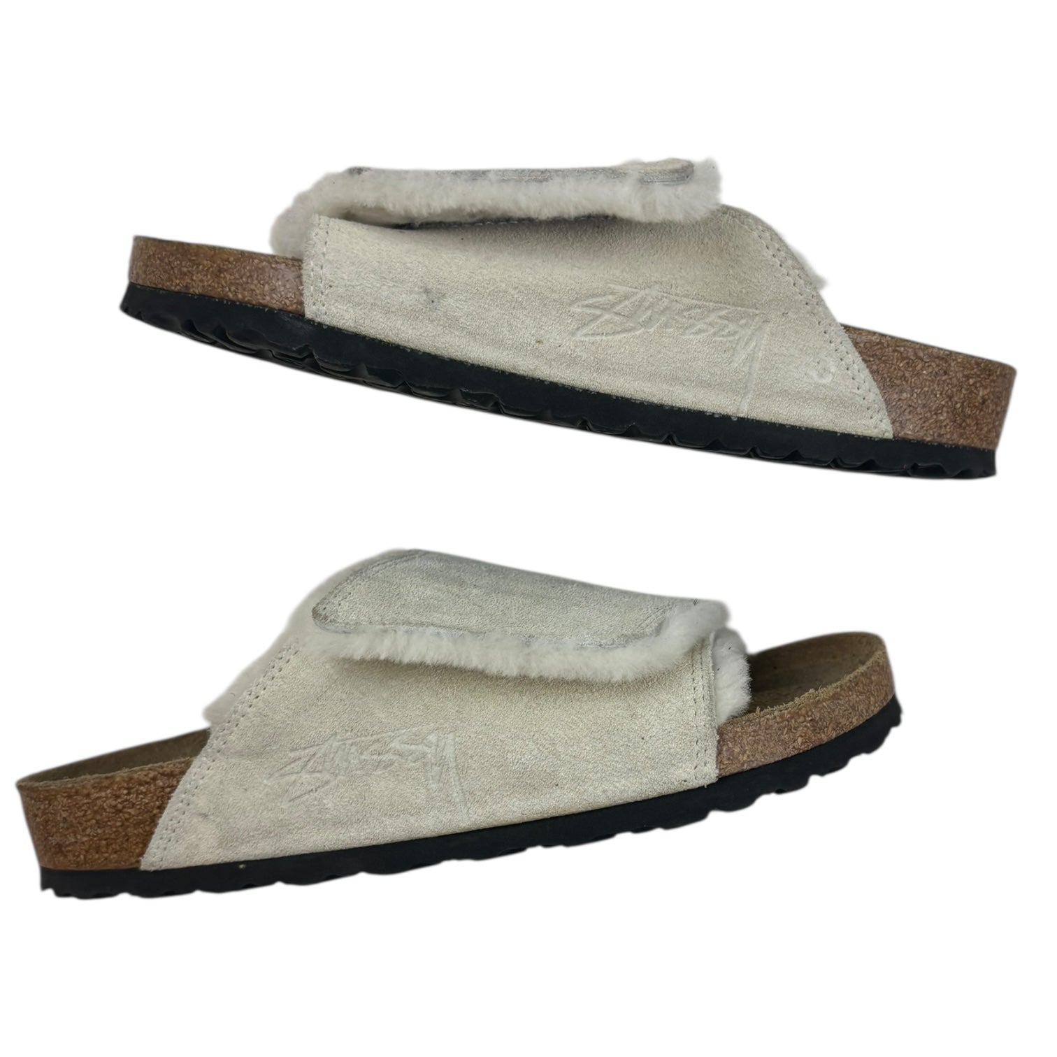 Stussy x Birkenstock Solana Shearling Slide Bone (Used)