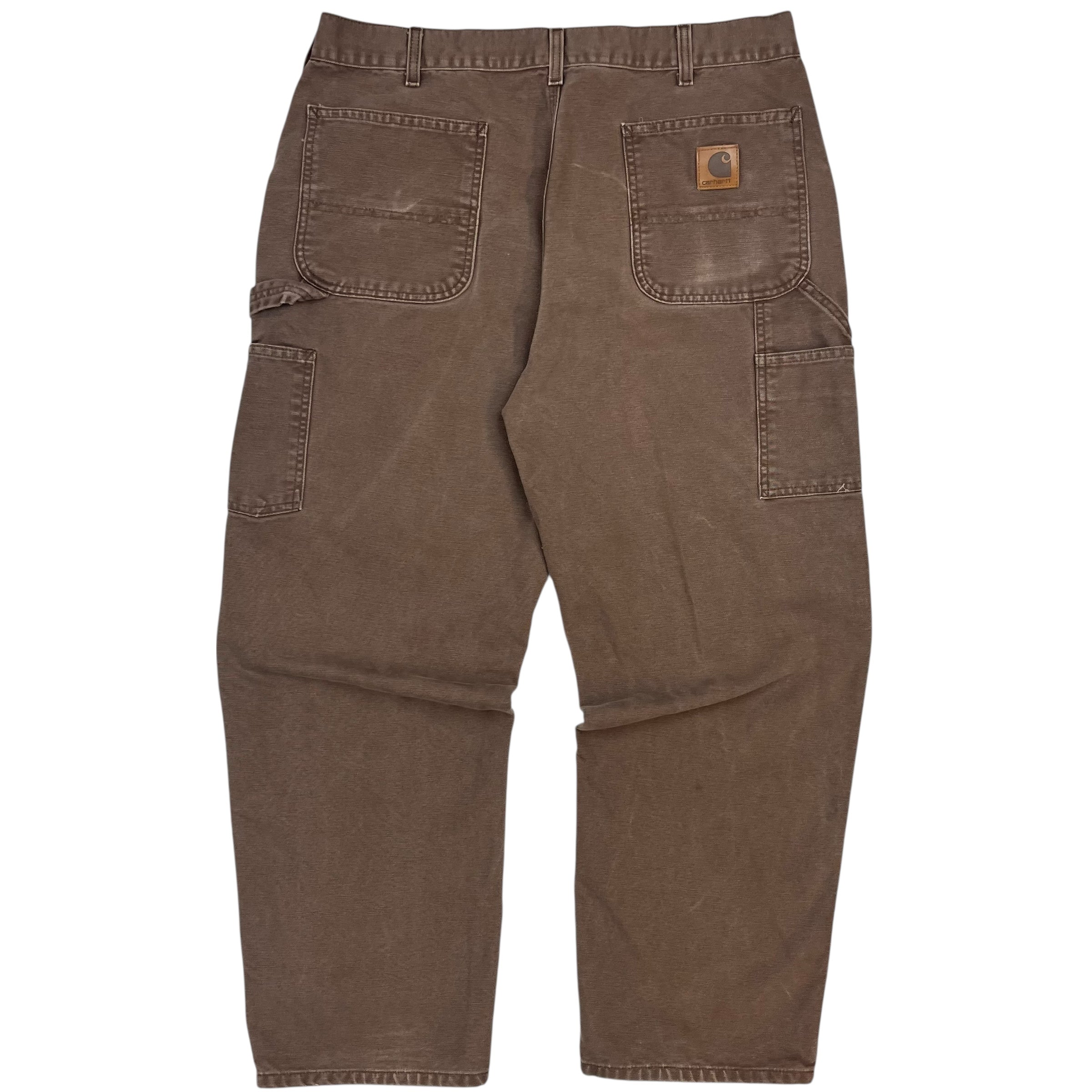 Vintage Carhartt Dungaree Denim Work Pants Brown