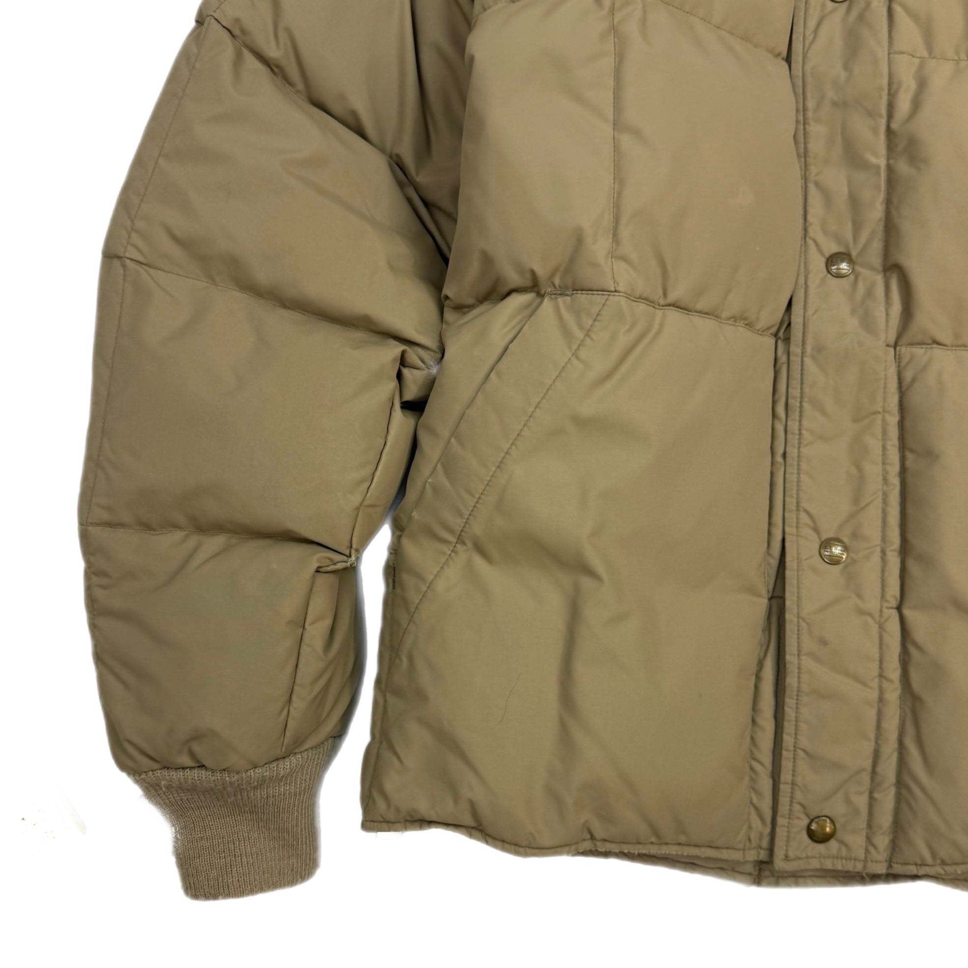 Vintage 1980s L.L. Bean Down Puffer Jacket Beige