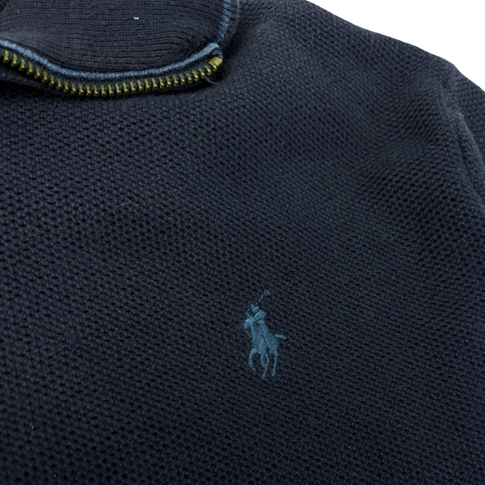 Vintage Polo Ralph Lauren Quarter-Zip Knit Navy
