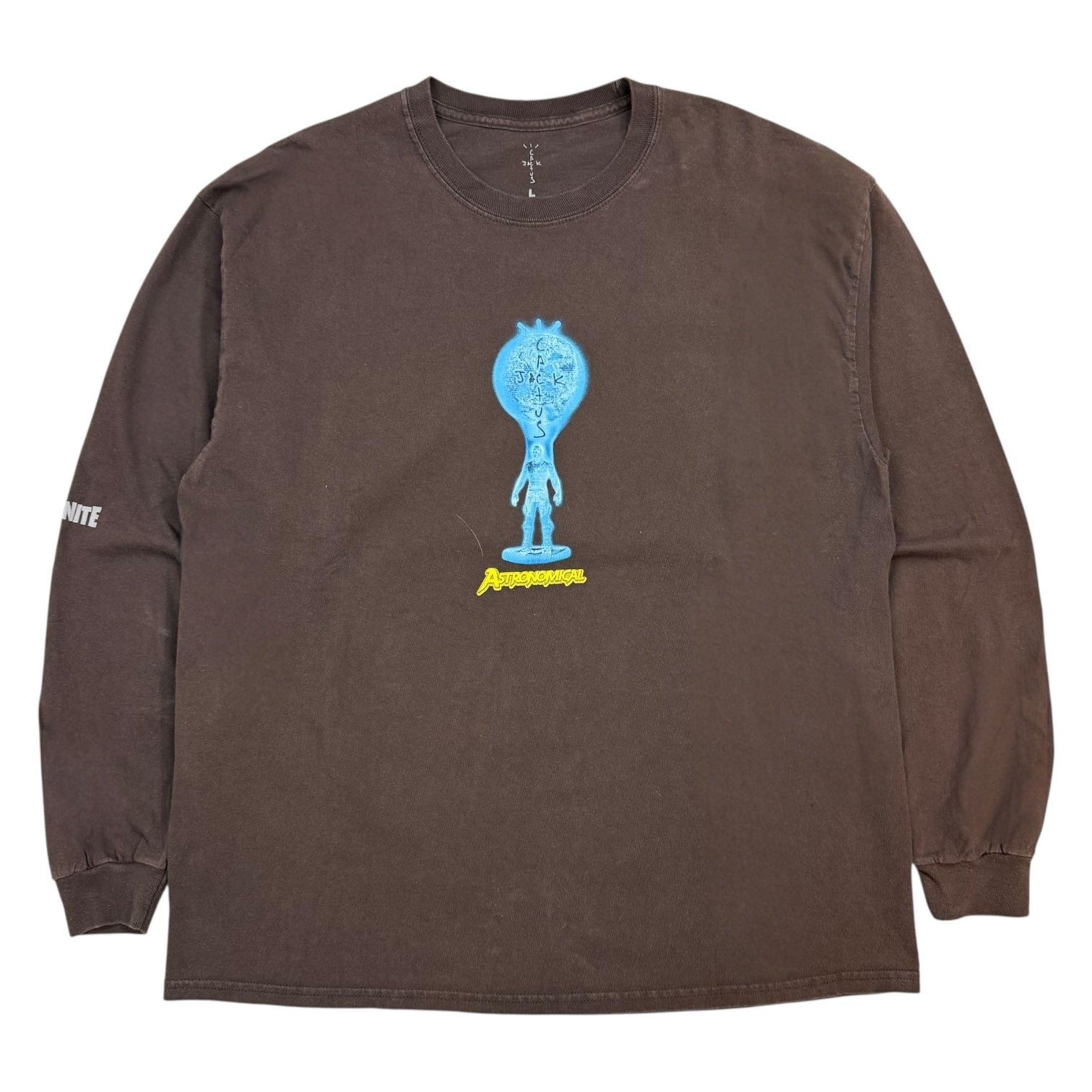 Travis Scott Cactus Jack x Fortnite T-3500 Beam L/S Tee Brown
