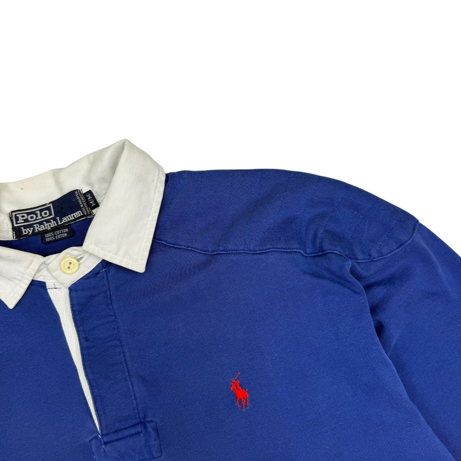 Vintage Polo Ralph Lauren Two-Tone Rugby Blue/White