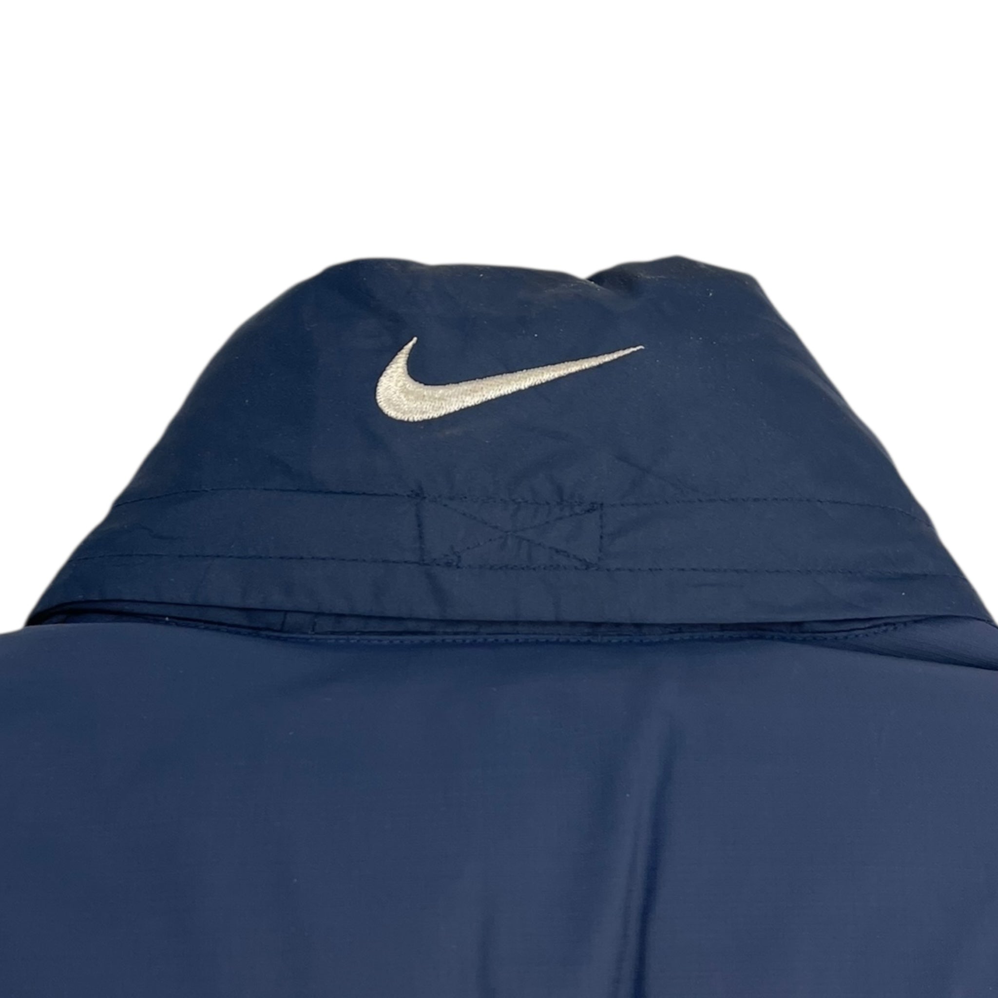 Vintage Nike Mini Swoosh Puffer Jacket Blue