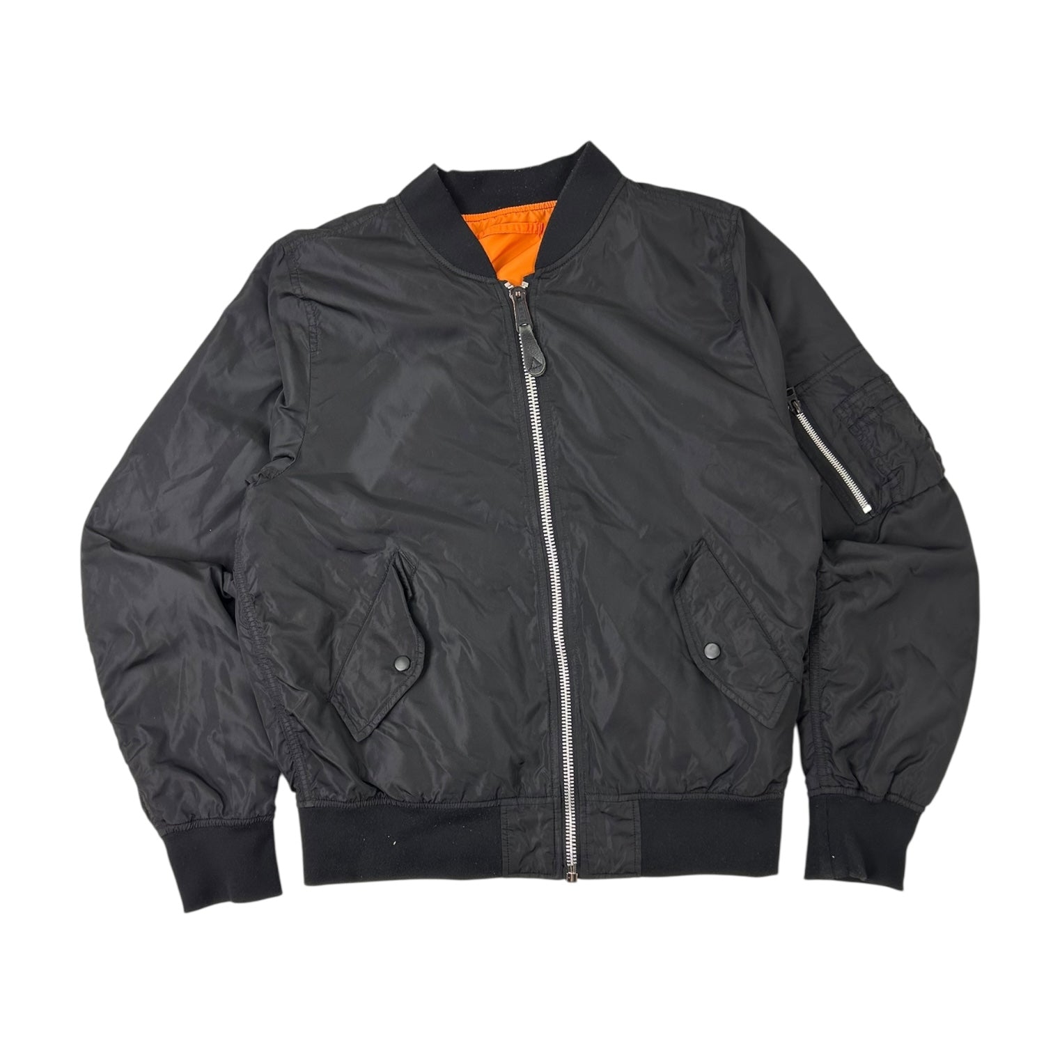 Vintage Reversible Bomber Jacket Black