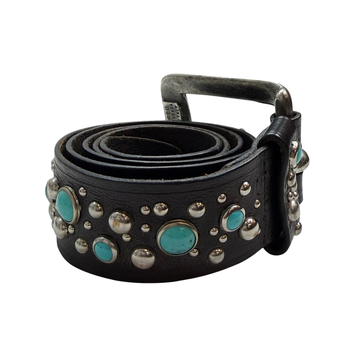 Vintage DSquared2 Studded Leather Belt Black