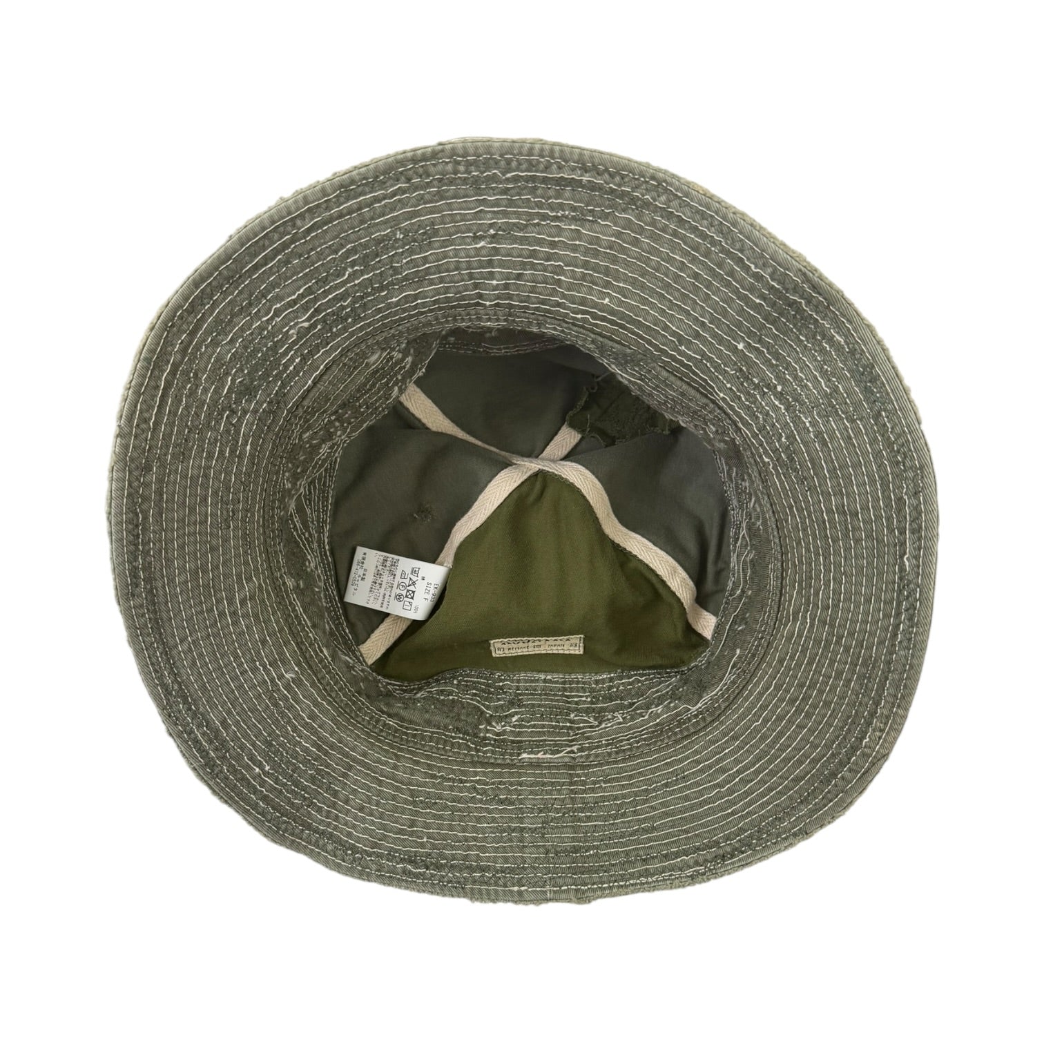 Kapital Chino The Old Man And The Sea Crash Remake Bucket Hat Olive