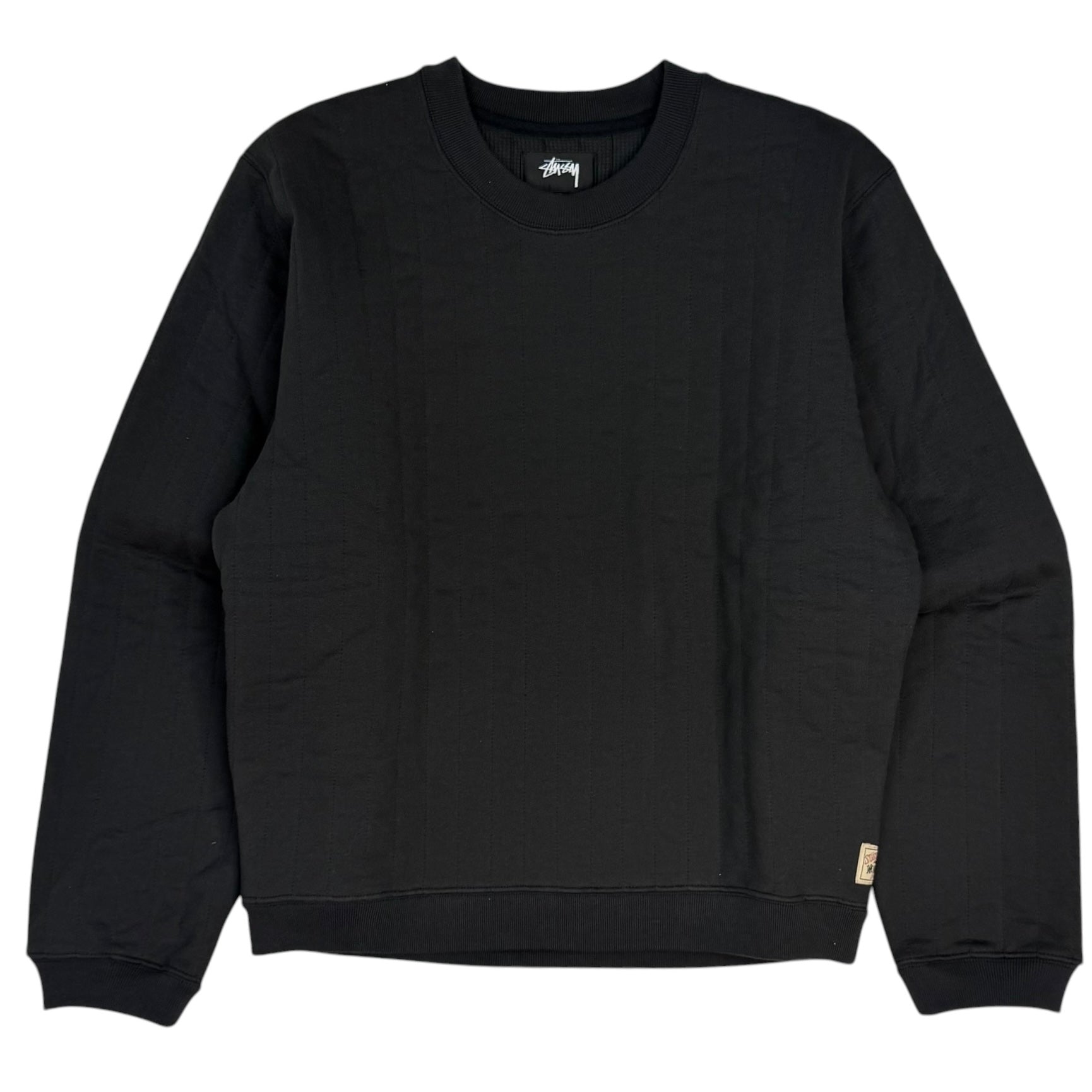 Stussy Vertical Quilt Crew Black