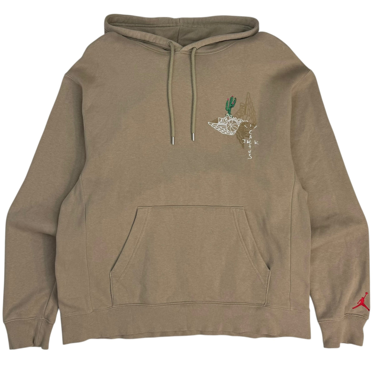 Cactus Jack by Travis Scott x Jordan Pullover Embroidered Hoodie Khaki