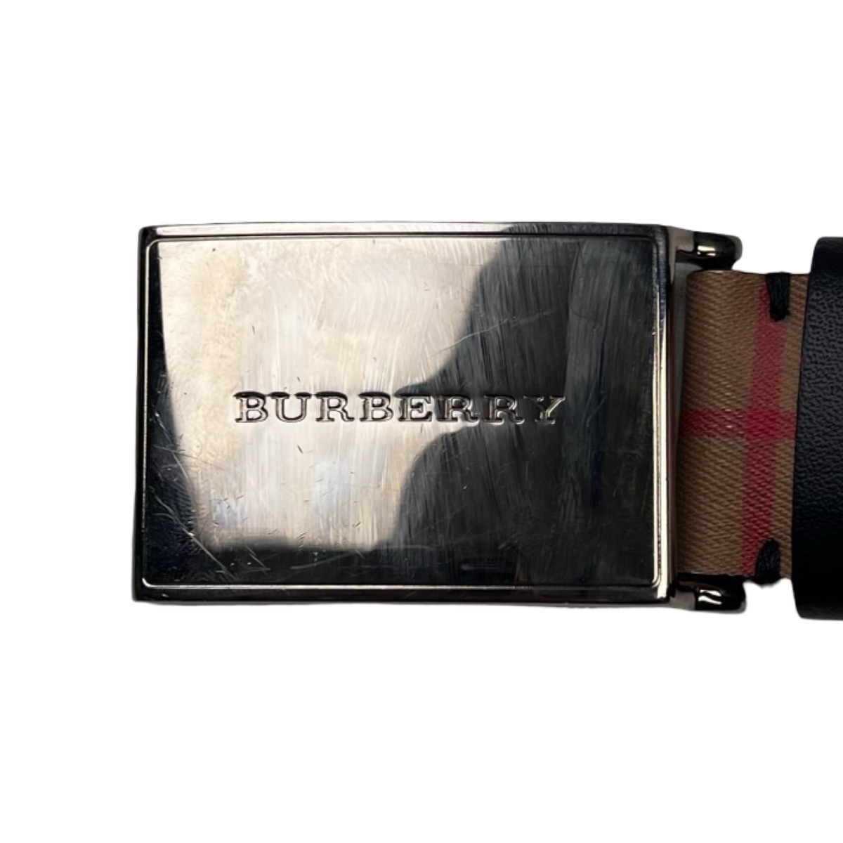 Burberry Plaque Buckle Nova Check Belt