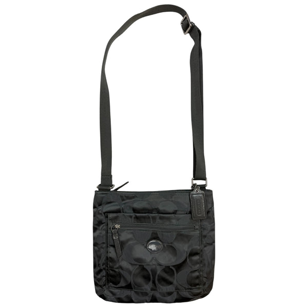 (W) Coach Getaway Signature Nylon File Bag Grey
