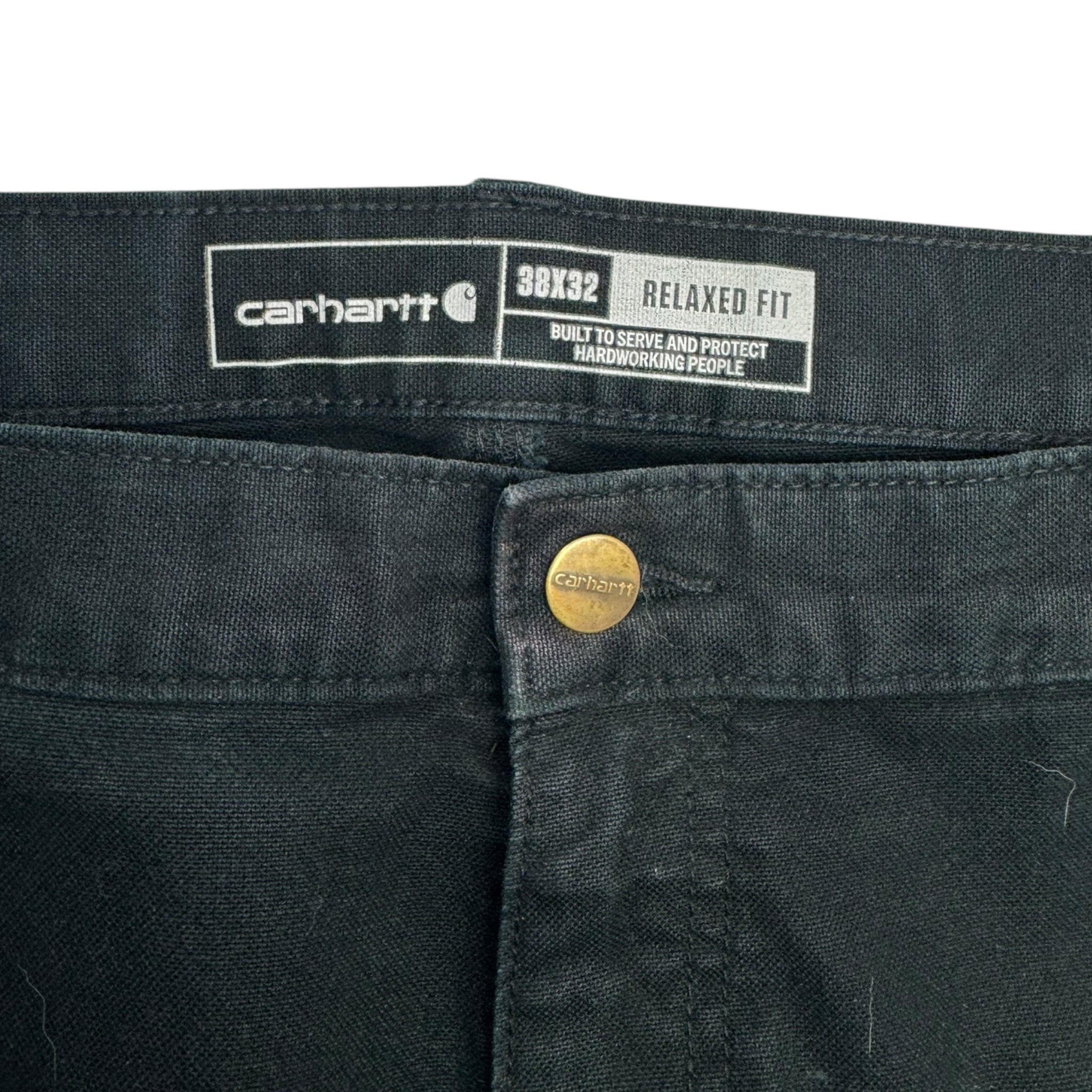 Vintage Carhartt Distressed Black Double Knee Bottoms