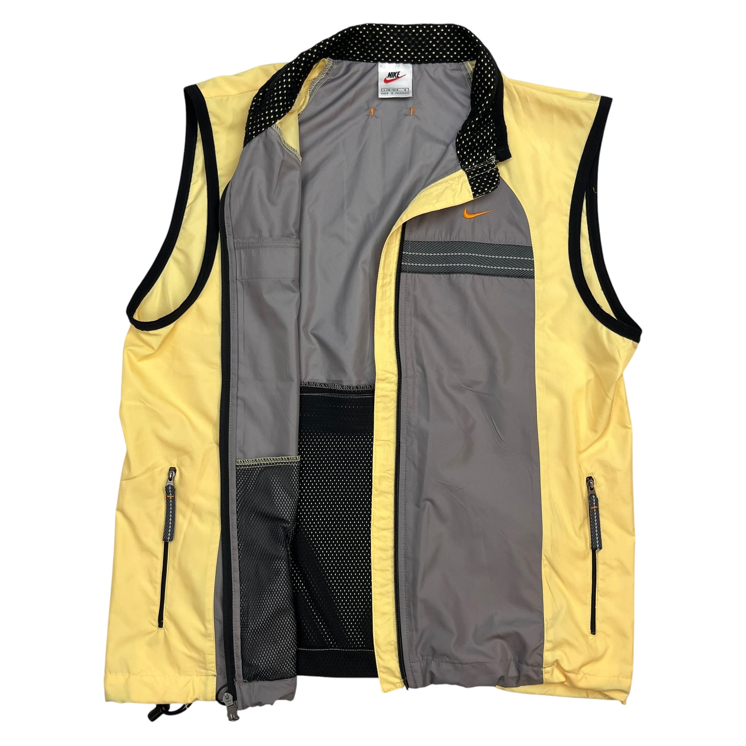 Vintage Nike Windbreaker Vest Grey/Yellow