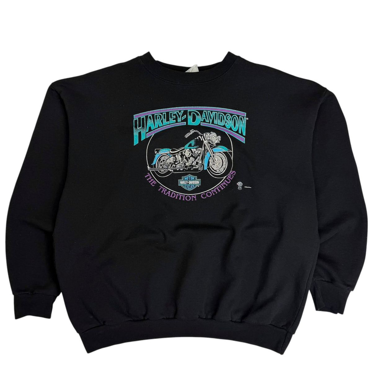 Vintage Harley Davidson The Tradition Continues Crewneck Black