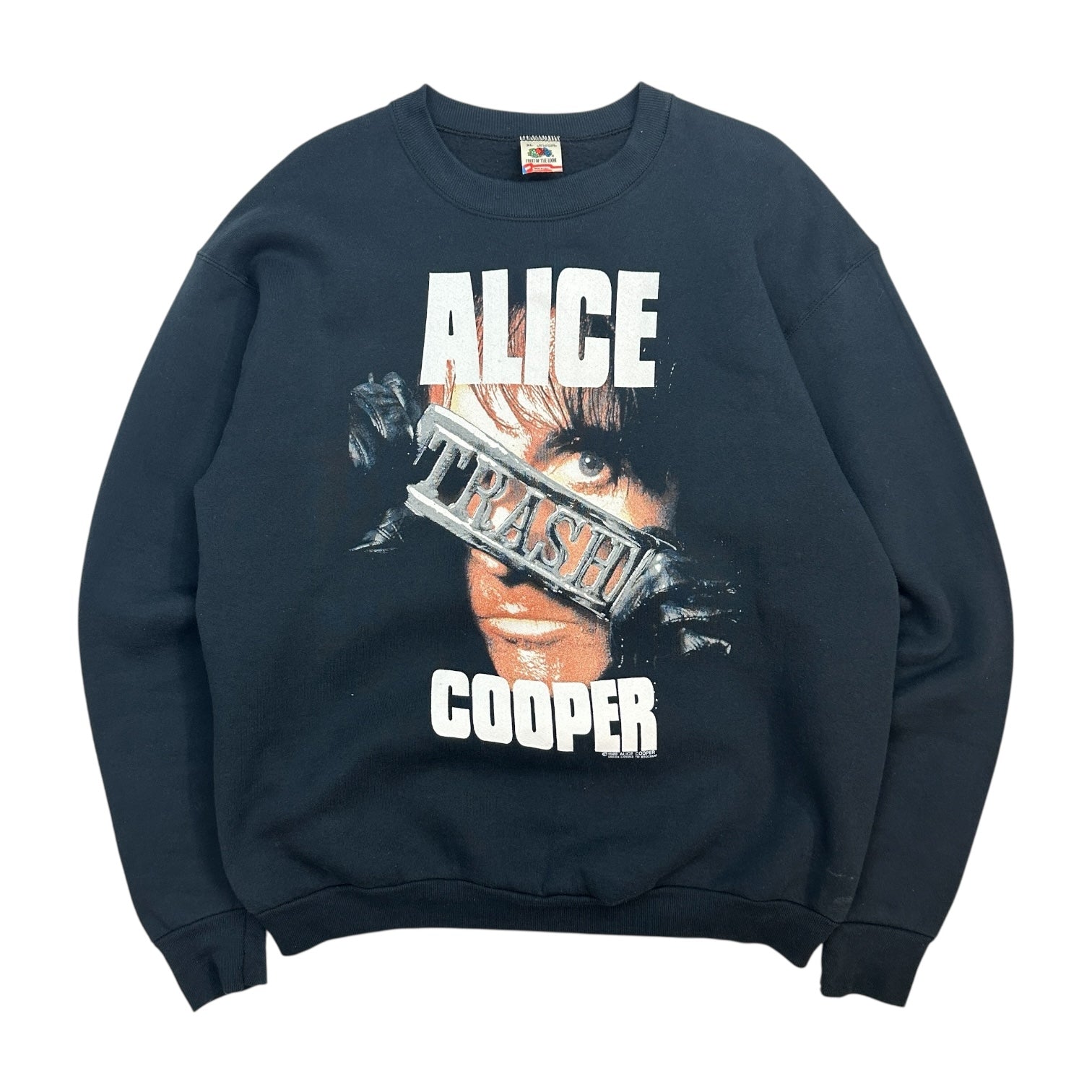 1989 Alice Cooper Trash Crewneck Black