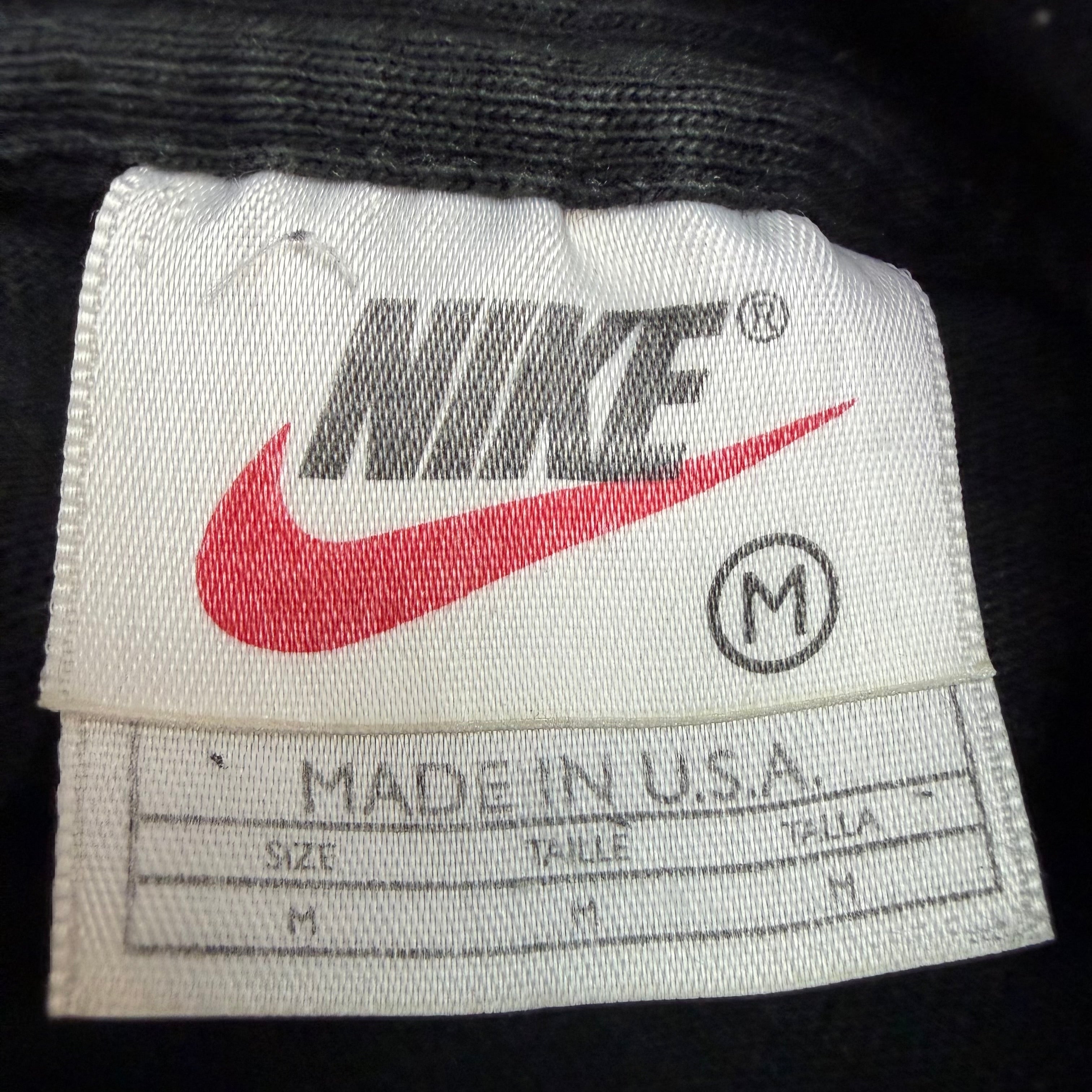 Vintage Nike Embroidered Swoosh Mockneck Sweater Black