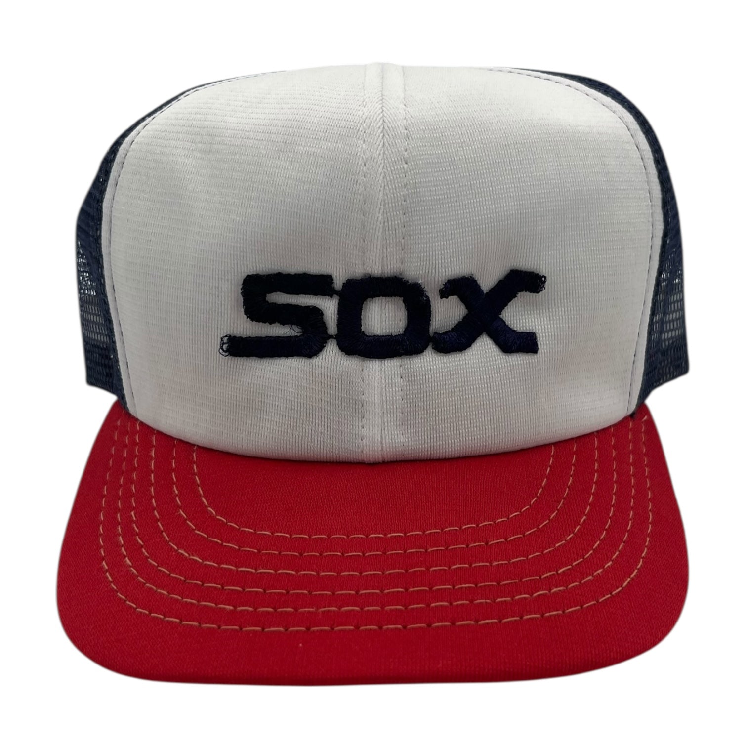 Vintage Boston Red Sox Trucker Hat White/Navy/Red