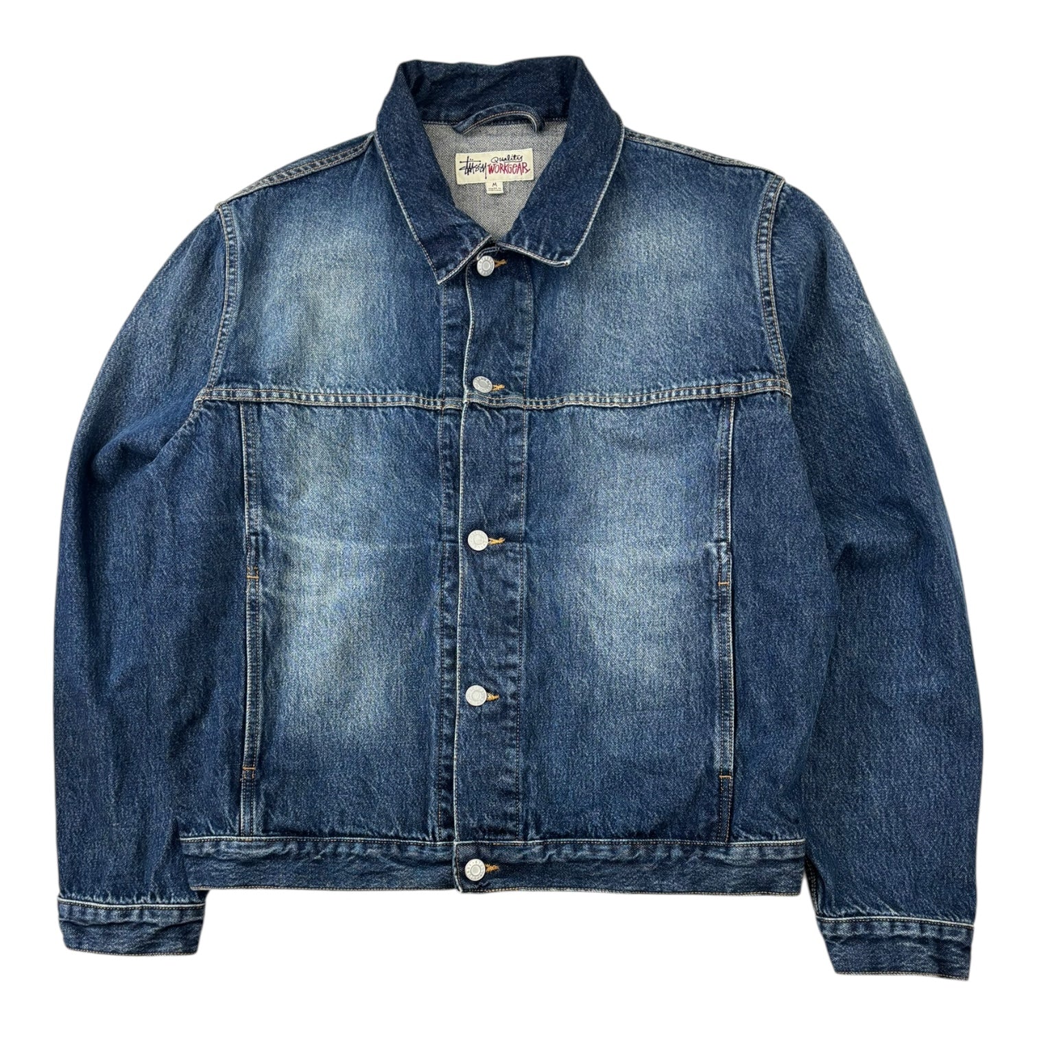 Stussy Denim Trucker Jacket Vintage Indigo Wash