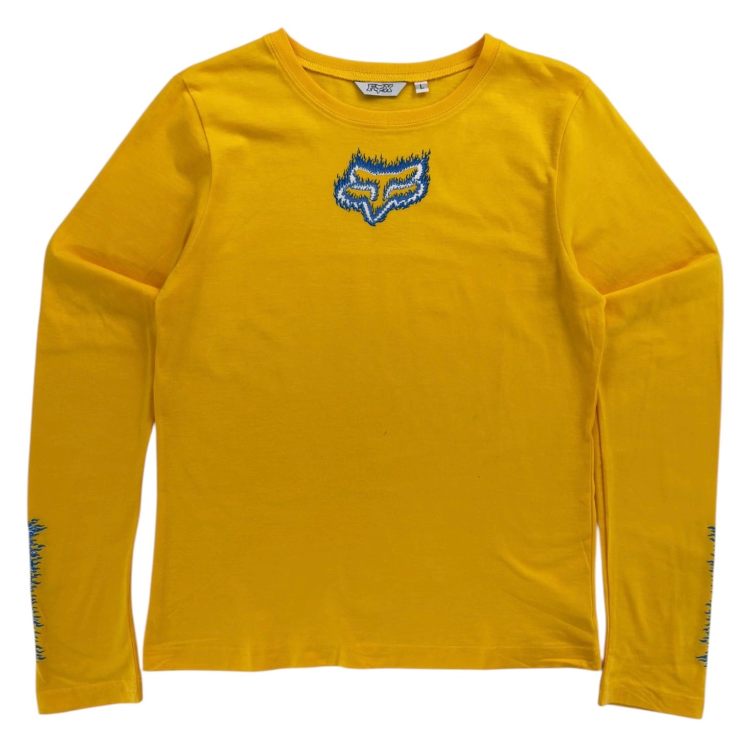 (W) Y2K Fox Racing Long Sleeve Yellow
