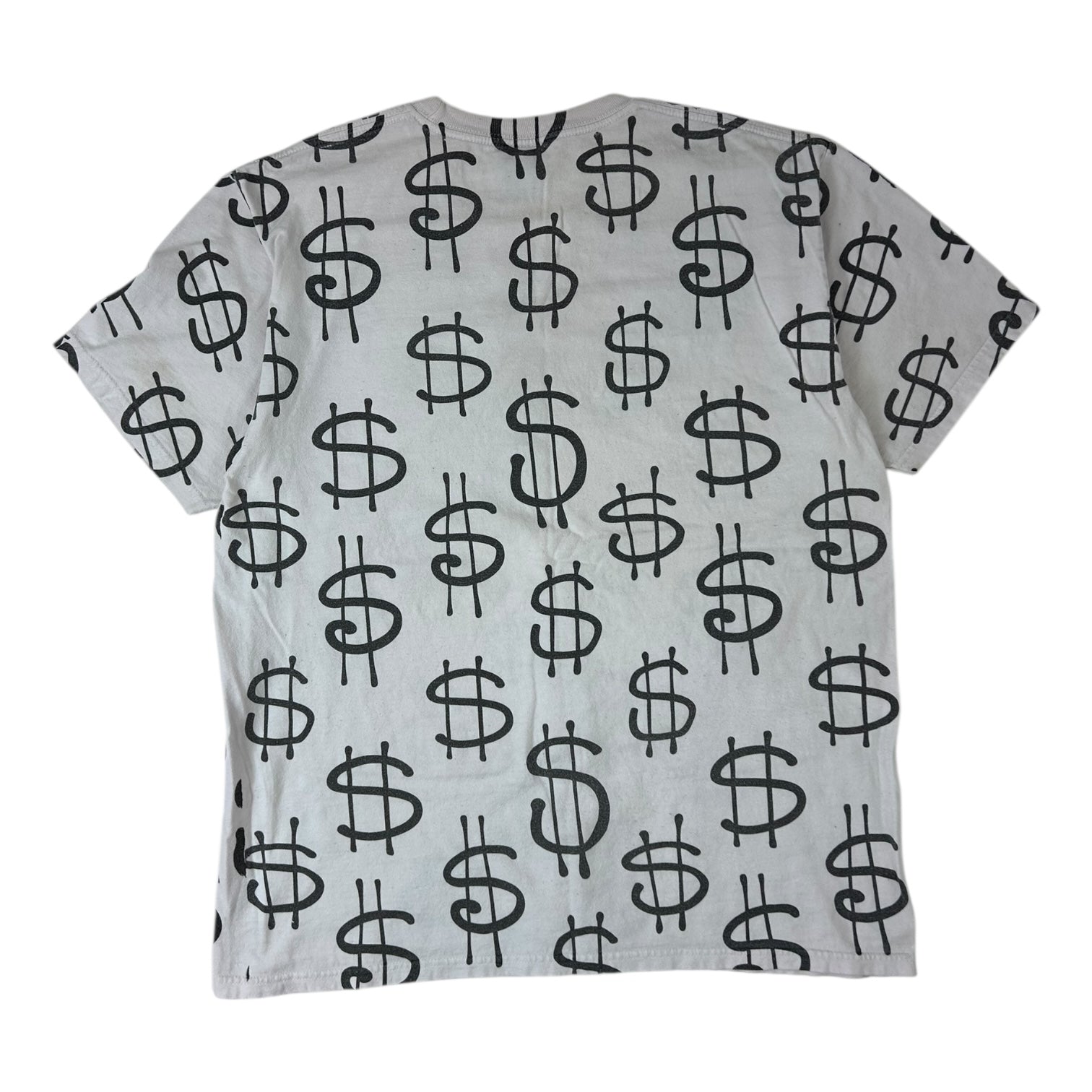Vintage Stussy Dollar Sign All Over Print White