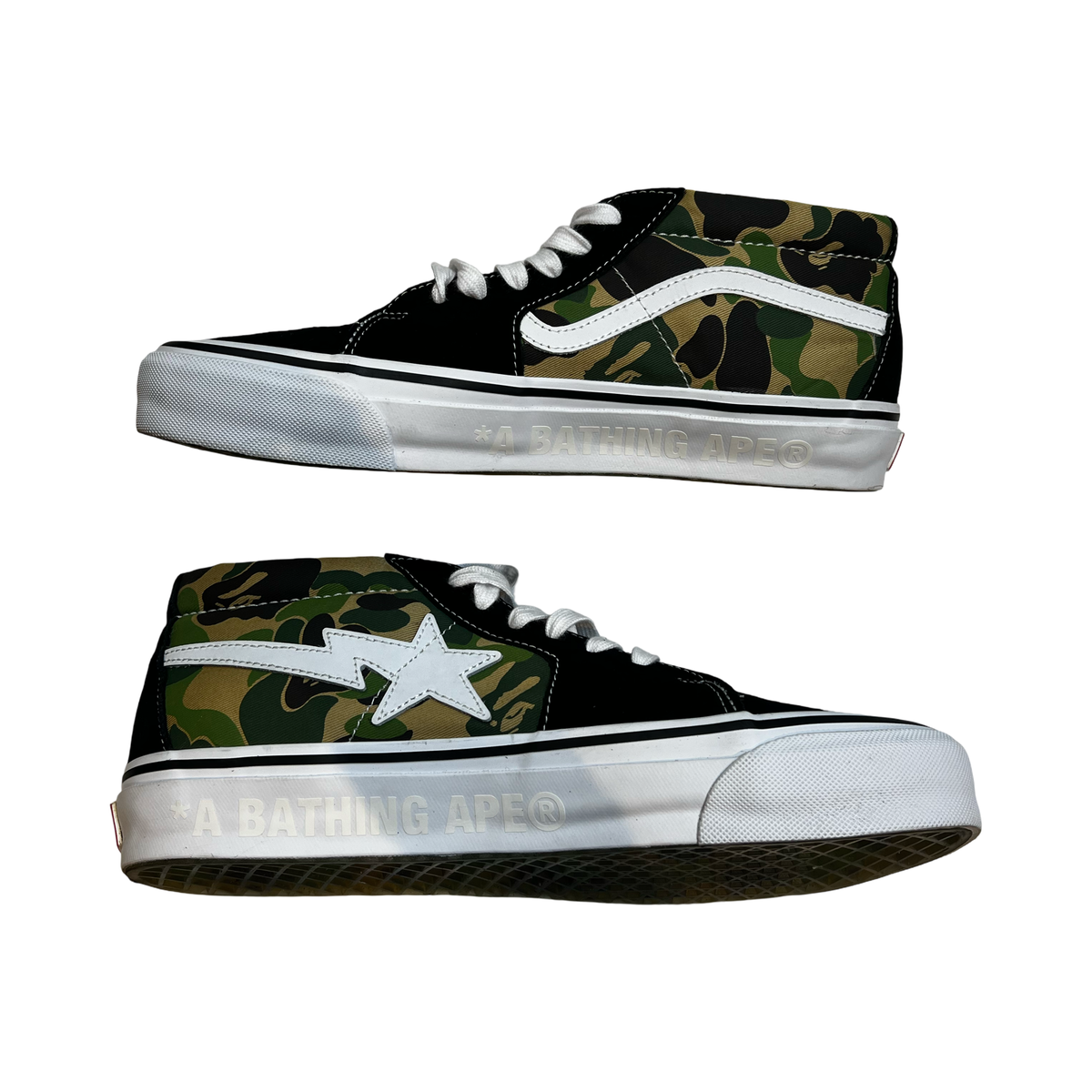 Vans LX Sk8-Mid Bape ABC Camo Black Green (Used)