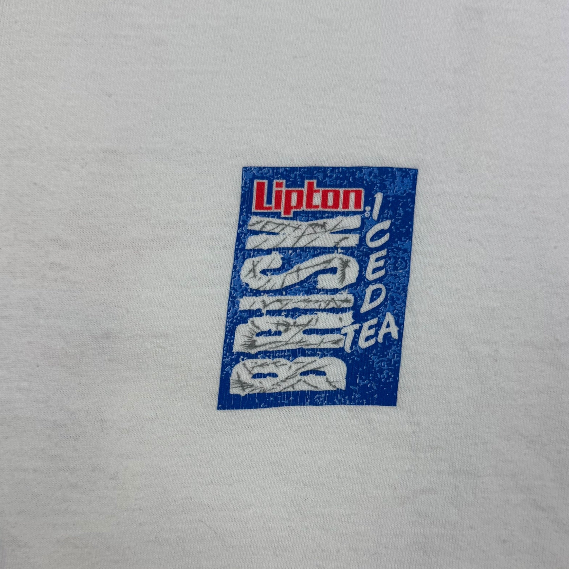 1990s Lipton Brisk Iced Tea Bruce Willis ‘That’s Brisk Baby!’ Tee White