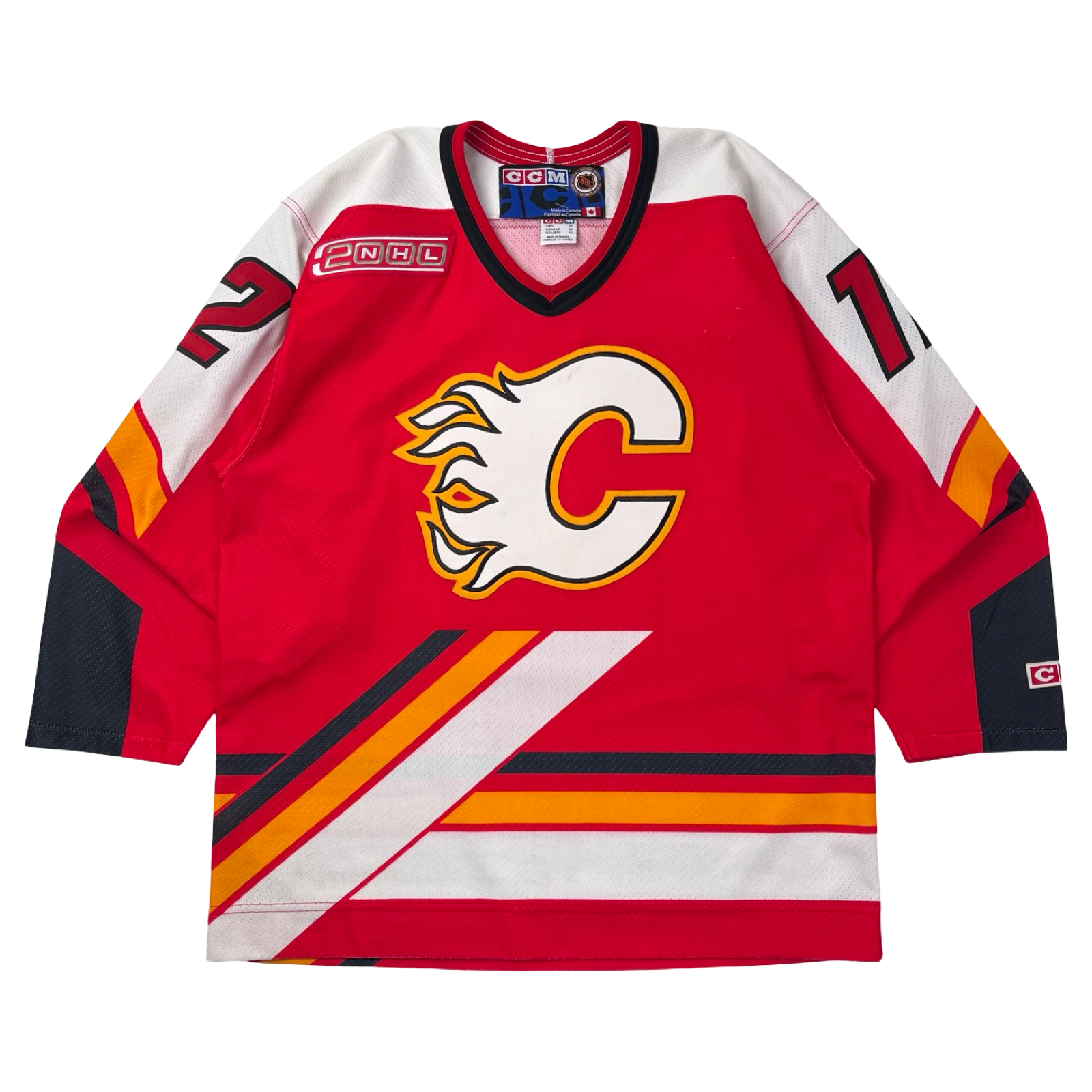 Vintage CCM Calgary Flames Jarome Iginla NHL Home Jersey