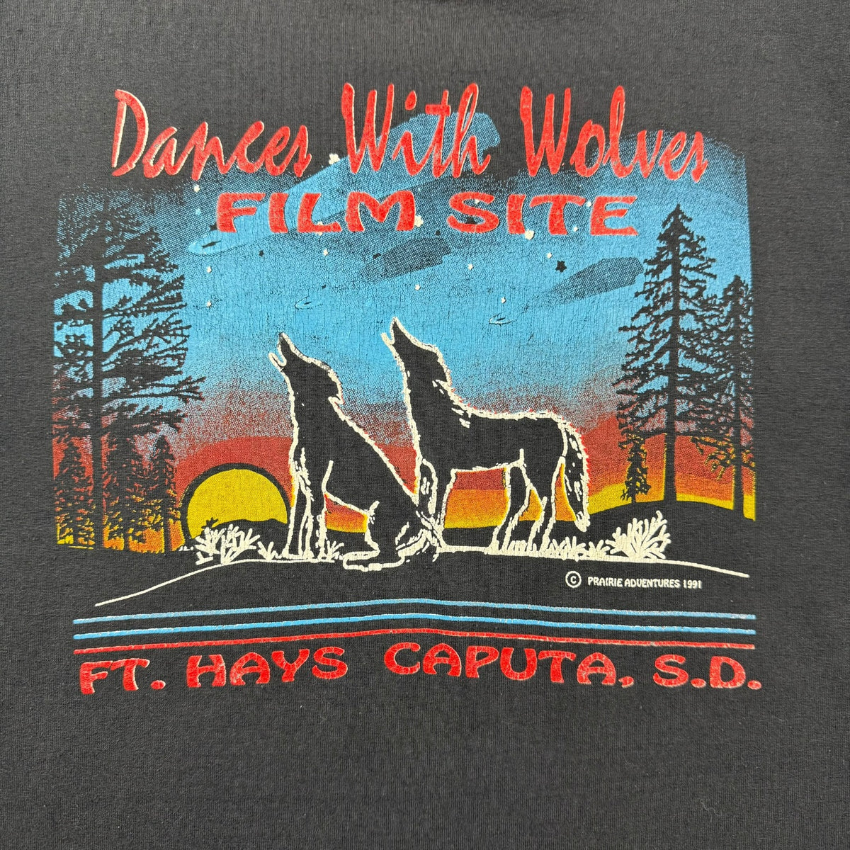 1991 Dances With Wolves Film Site Tee Black