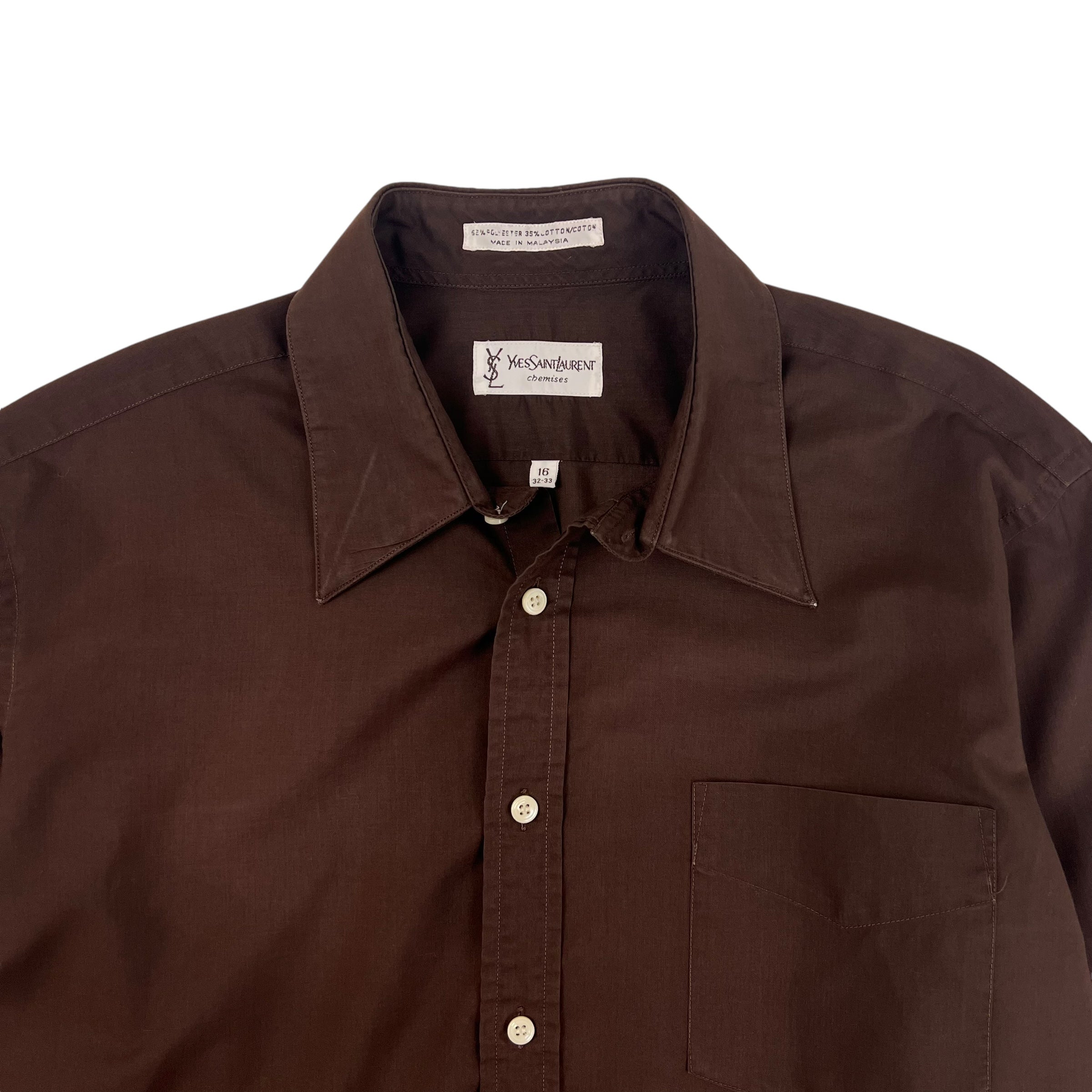 Vintage YSL Button-Up Brown